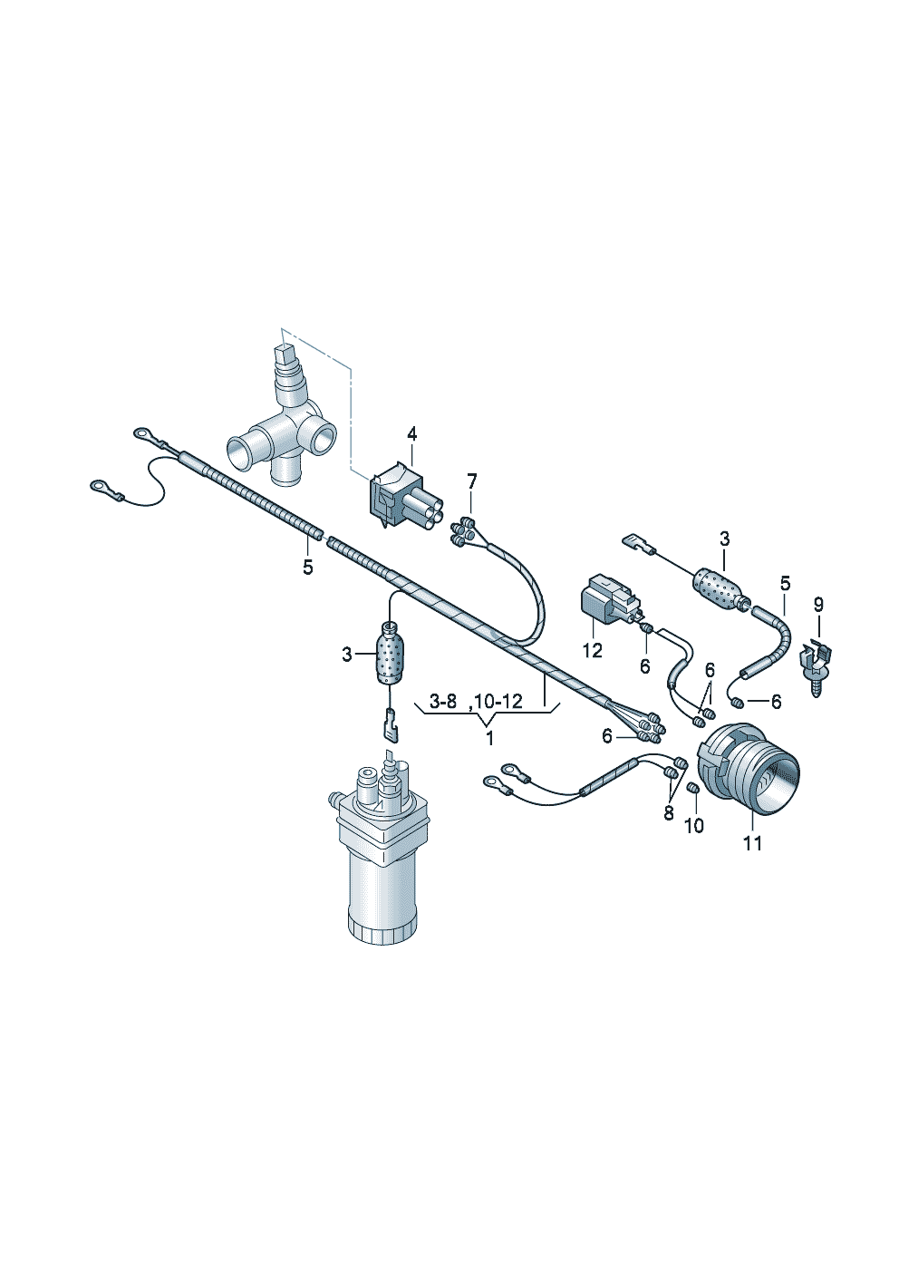 Volkswagen Golf (1997 - 1998) - Wiring set for engine