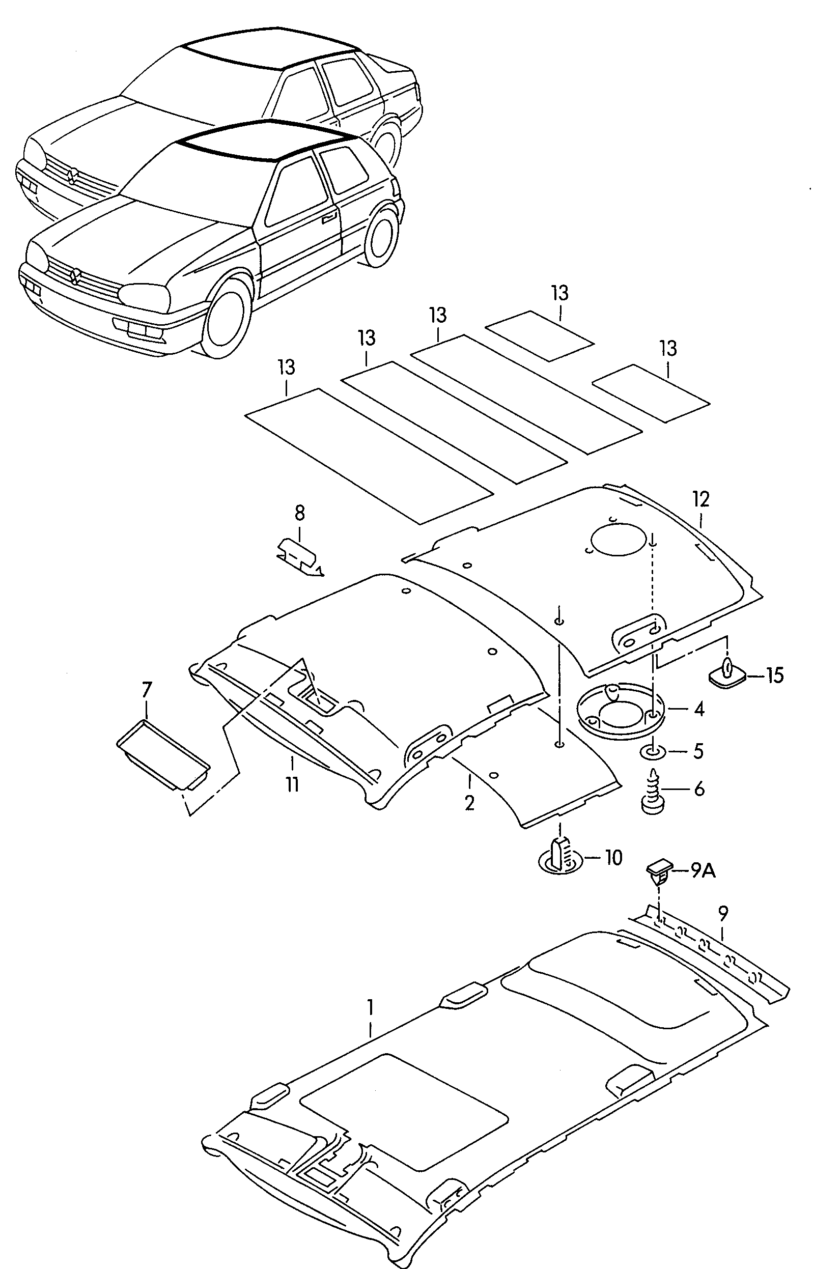 Volkswagen Golf (1993 - 1996) - Door trim panels