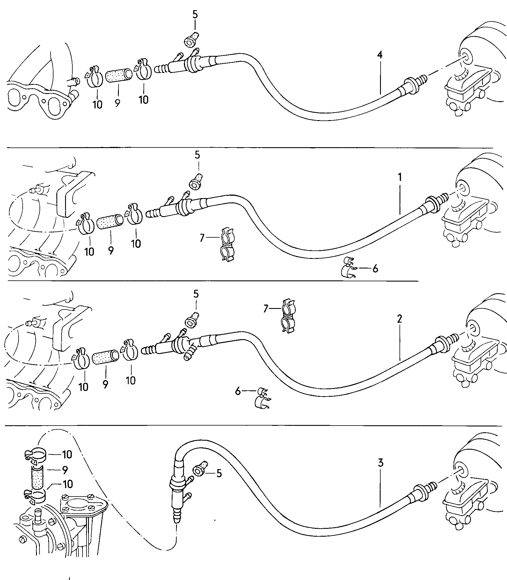 Volkswagen Golf (1982 - 1984) - Brake master cylinder