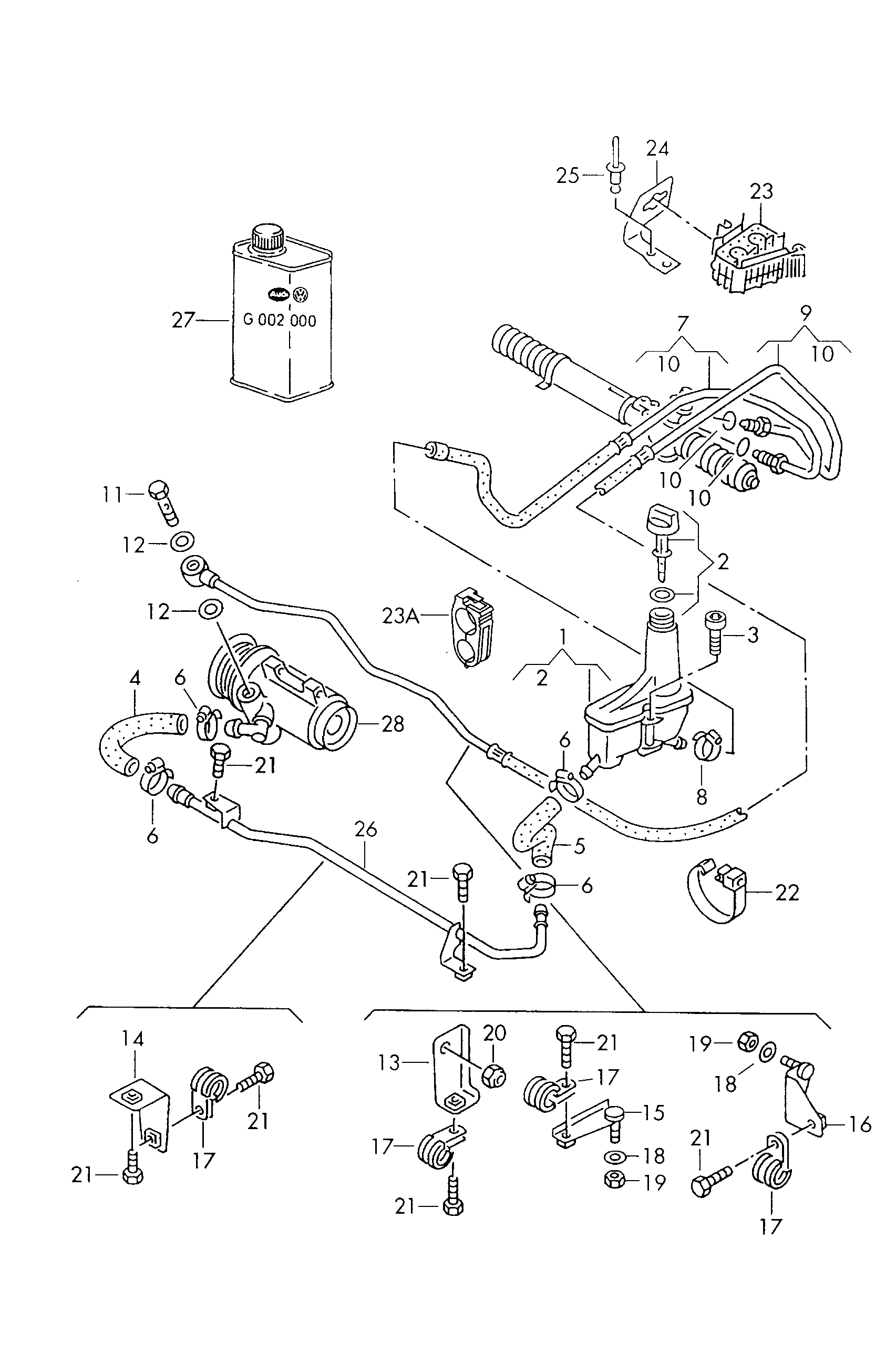 Volkswagen Golf (1997 - 1998) - Track rod. Steering gear