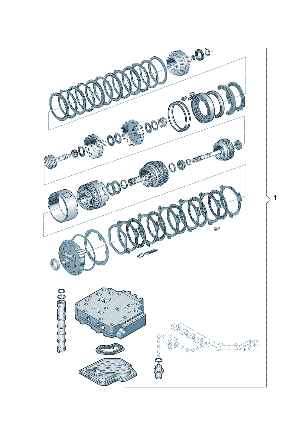 Volkswagen Golf (1997 - 1998) - Gear housing. for 4-speed automatic gearbox
