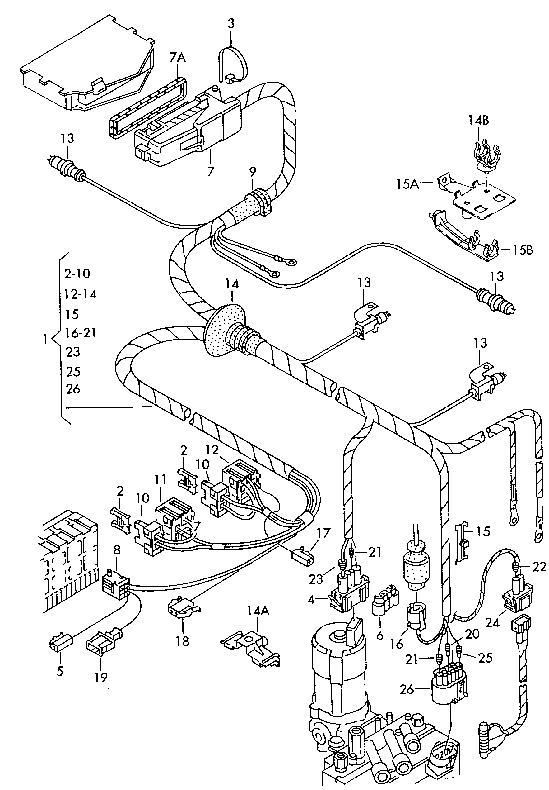 Volkswagen Golf (1997 - 1998) - Wiring set for engine