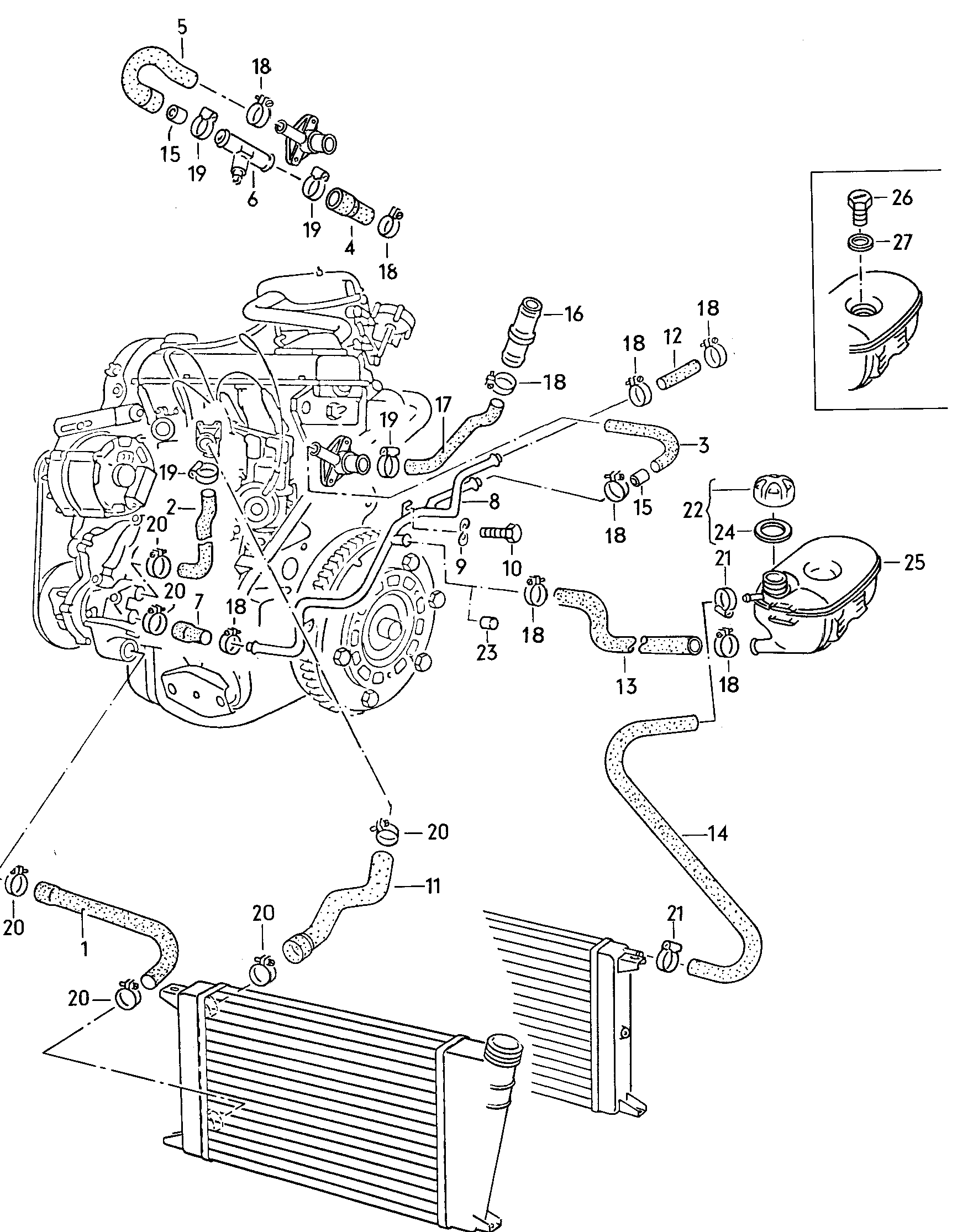 Volkswagen Golf (1981) - Coolant pump