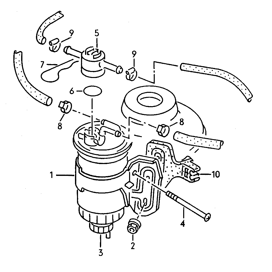 Volkswagen Golf (1993 - 1996) - Fuel filter