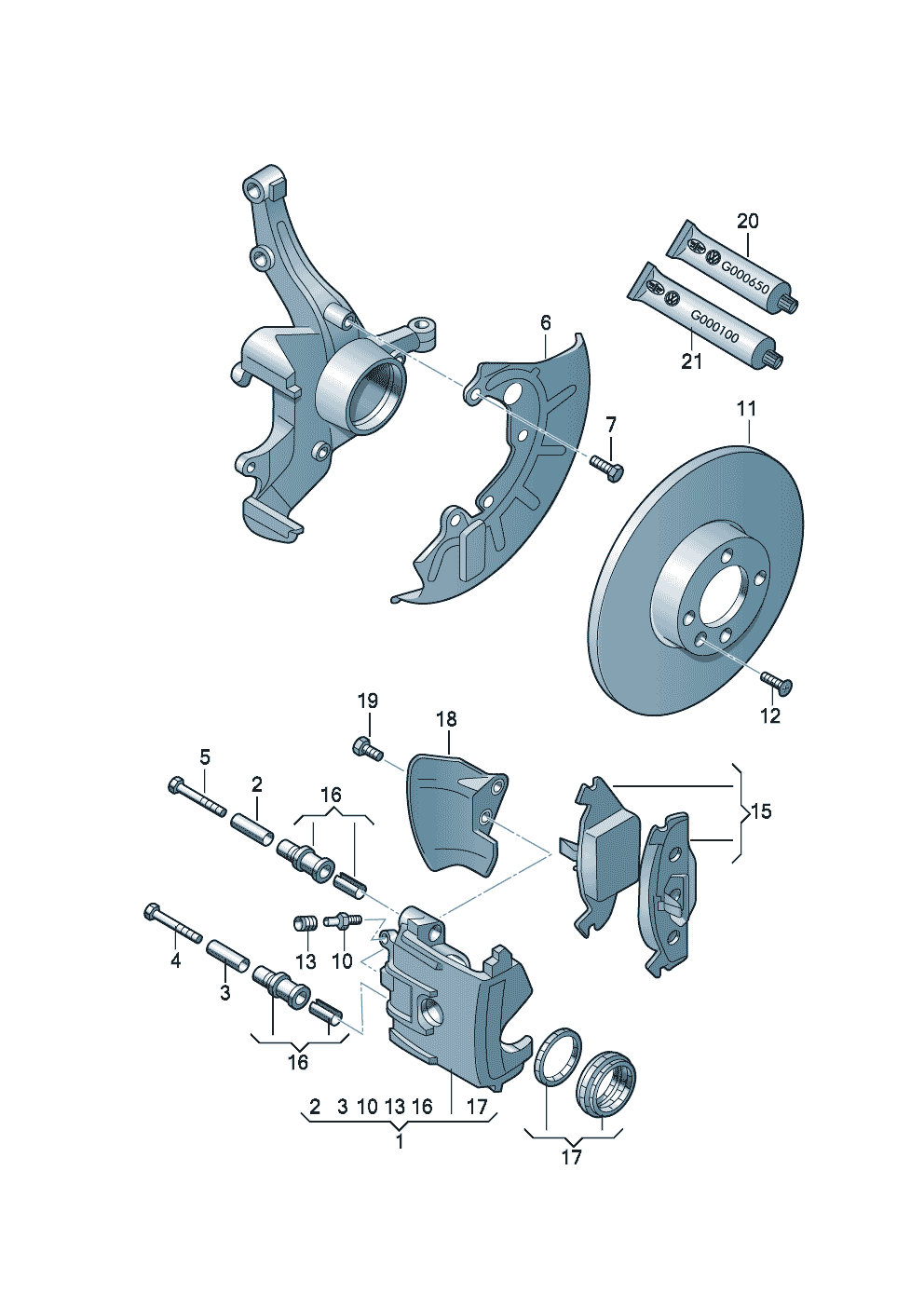 Volkswagen Golf (1997 - 1998) - Disc brake