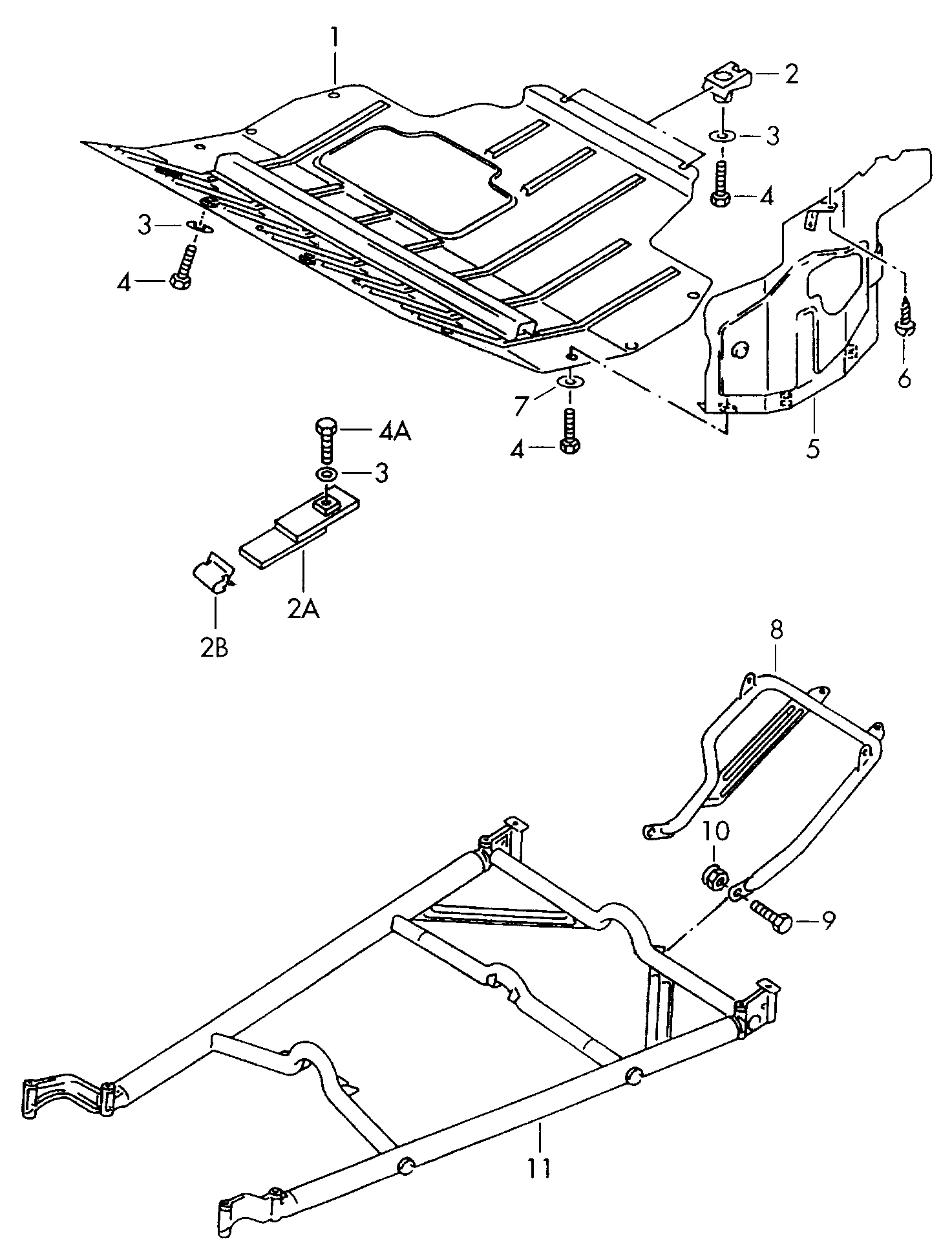 Volkswagen Golf/Var.-syn./Rall./Coun. (1986 - 1991) - Cylinder block with pistons. oil sump
