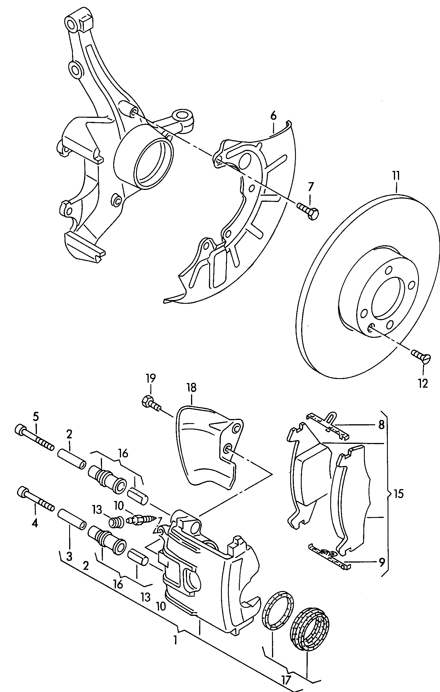 Volkswagen Golf (1995) - Disc brake