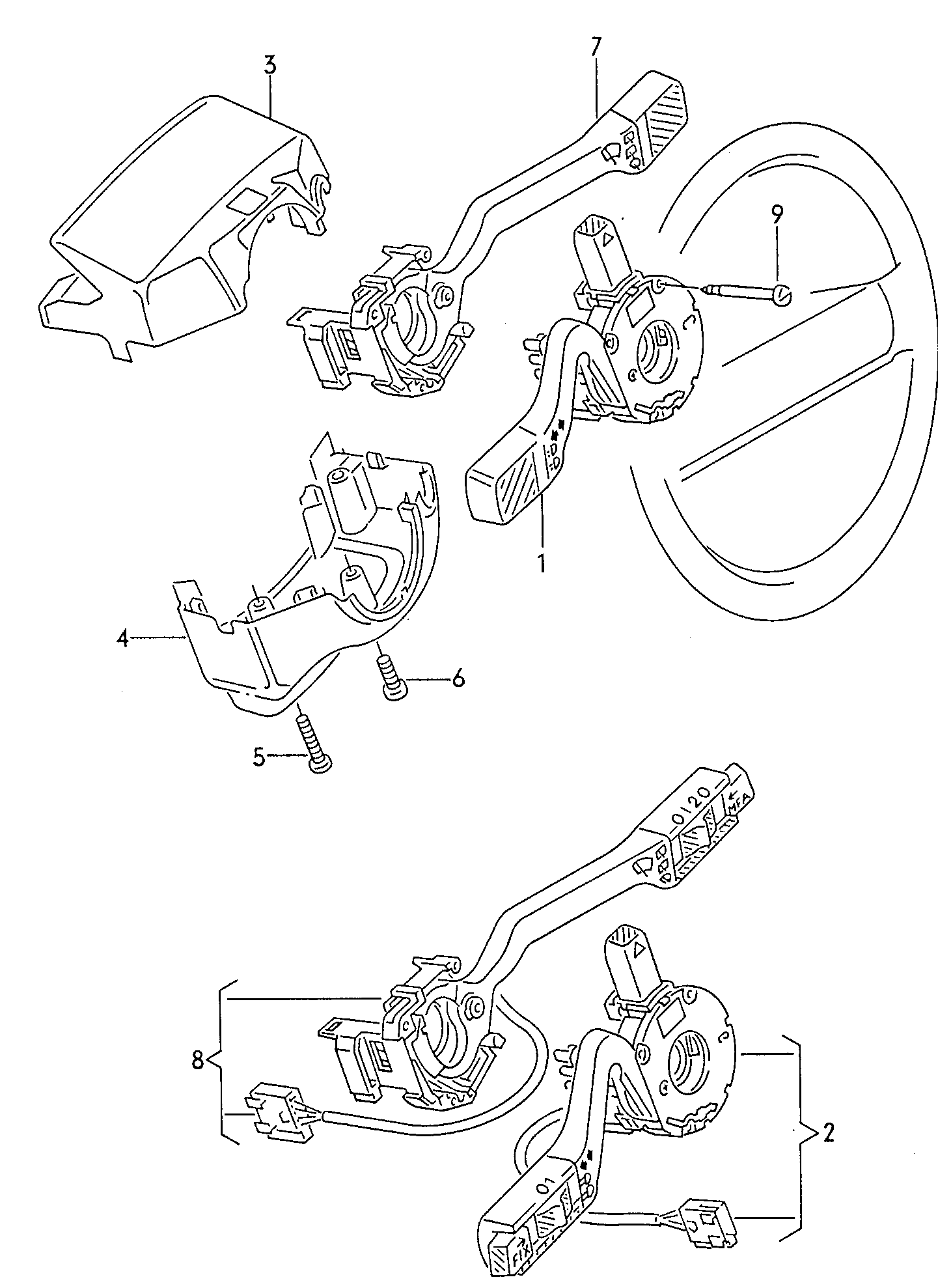 Turn signal/hazard light relay. Turn signal indicator
