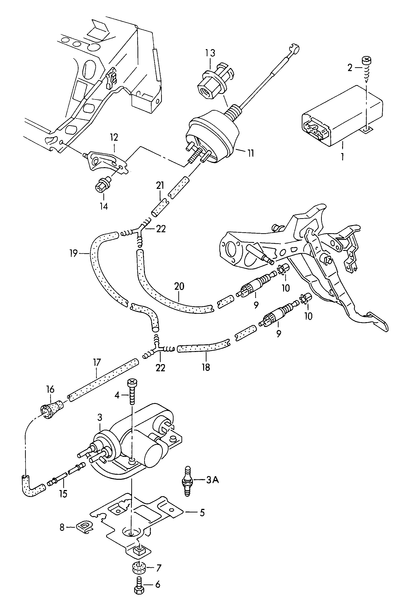 Volkswagen Golf (1997 - 1998) - Cruise-control system