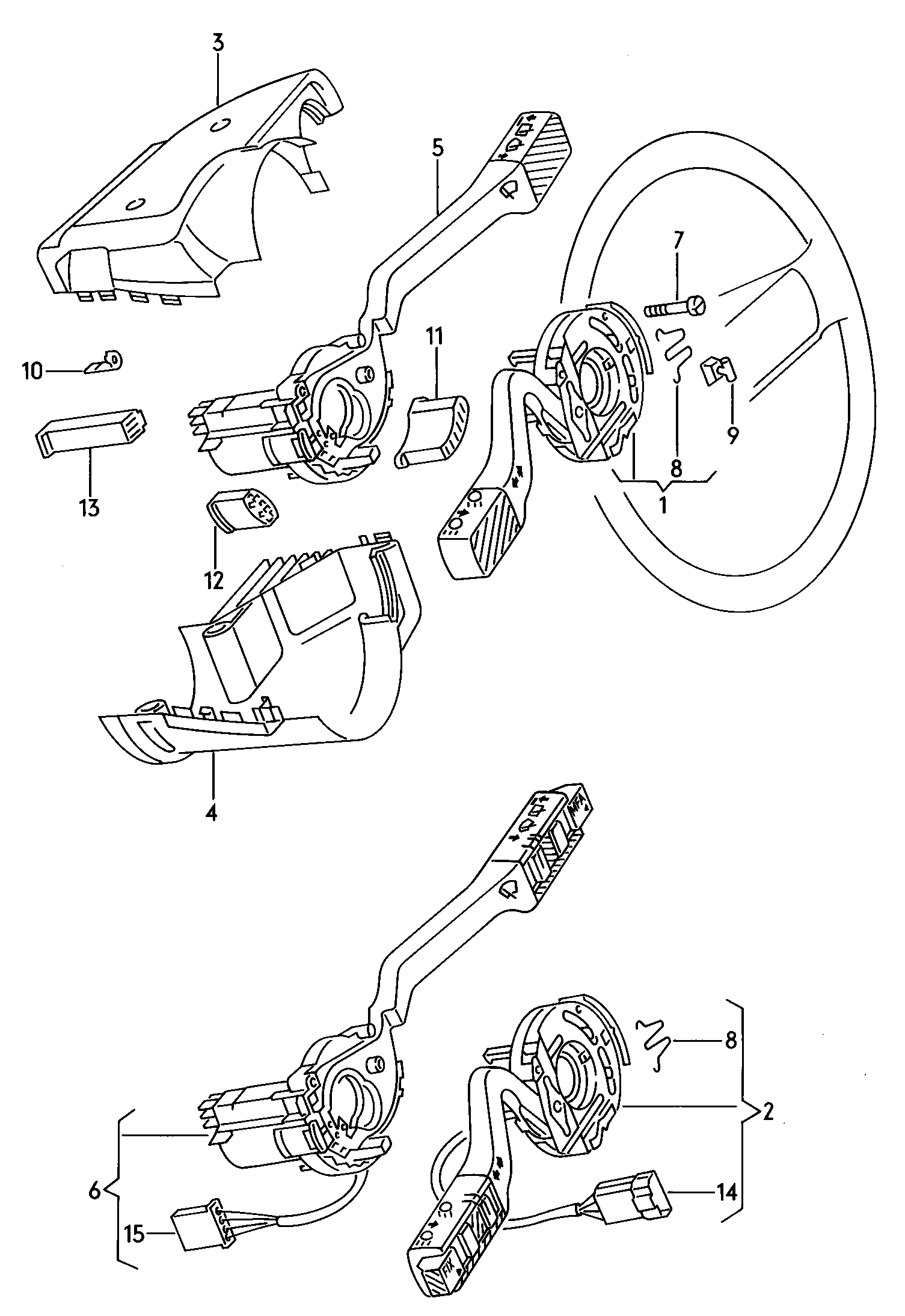 Volkswagen Golf/Var.-syn./Rall./Coun. (1986 - 1991) - Turn signal/hazard light relay. Turn signal indicator
