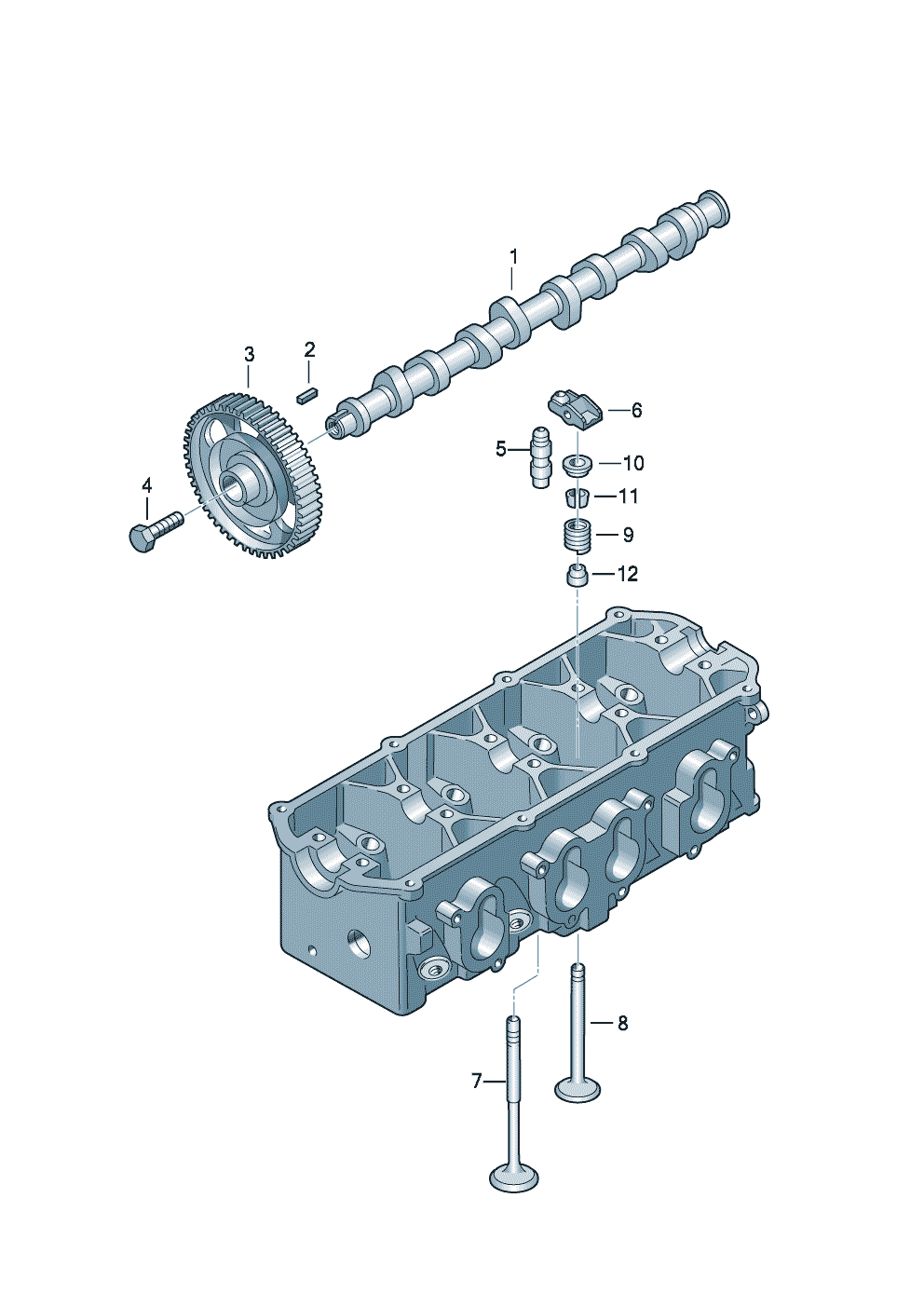 Volkswagen Golf/Golf R32 (2003 - 2006) - Repair kit for toothed belt with tensioning roller