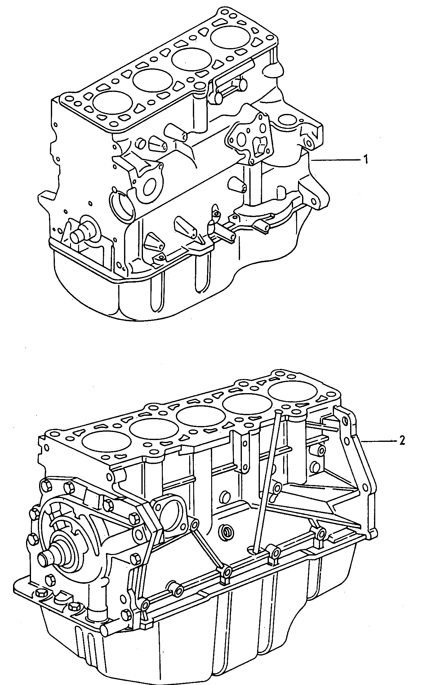 Volkswagen Golf (1995) - Short block. Base engine