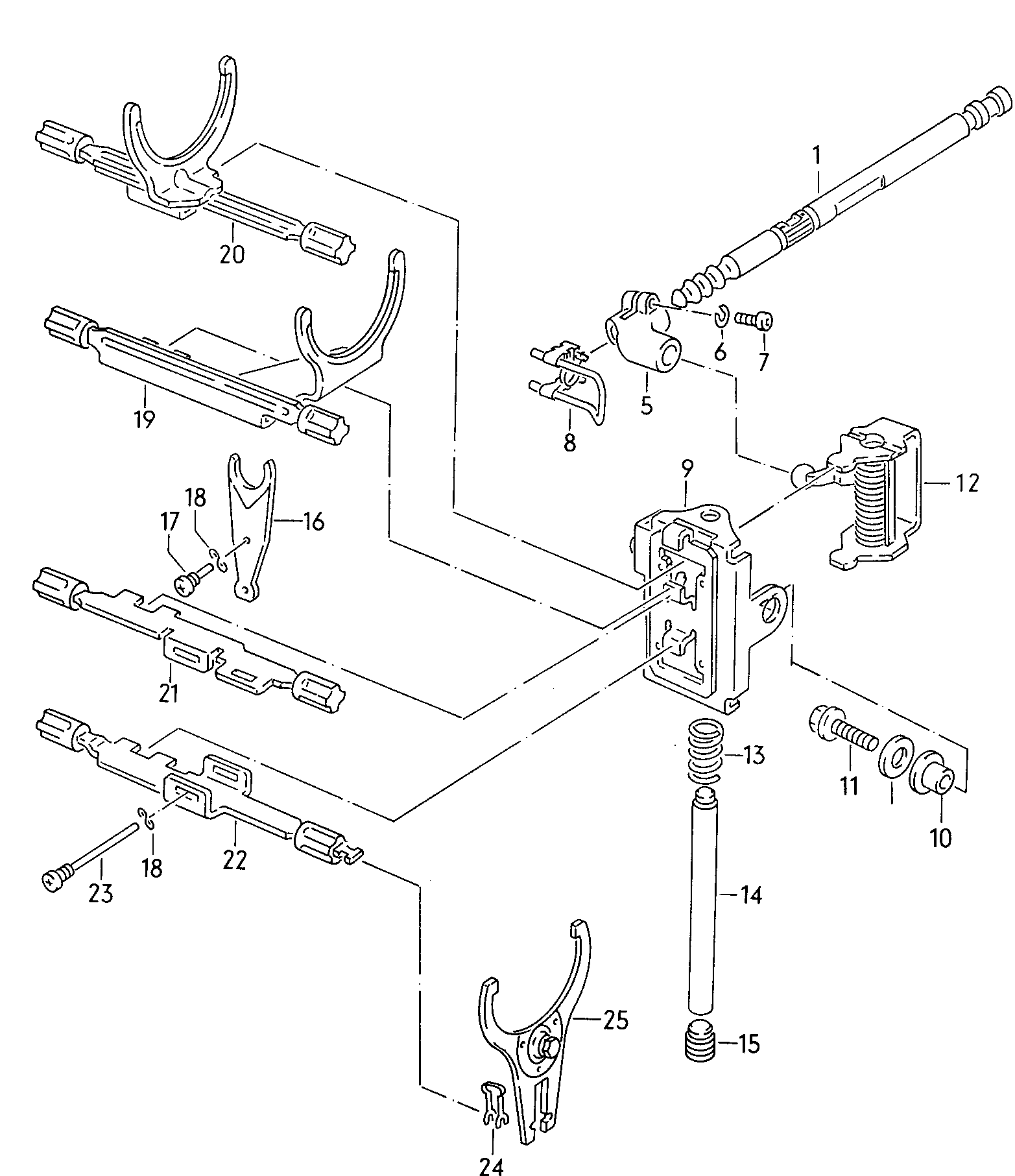 For 4-speed manual gearbox. gears and shafts