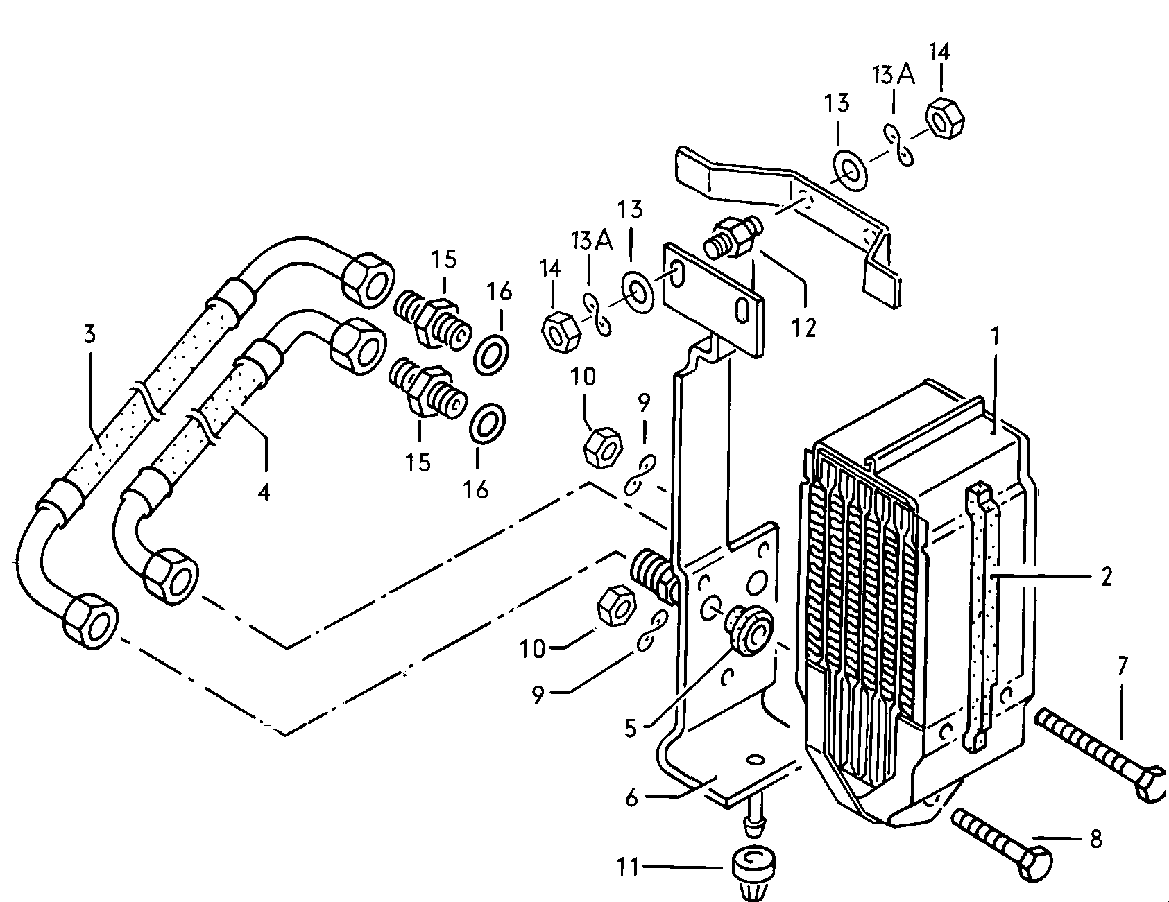 Volkswagen Golf (1979 - 1980) - Oil cooler