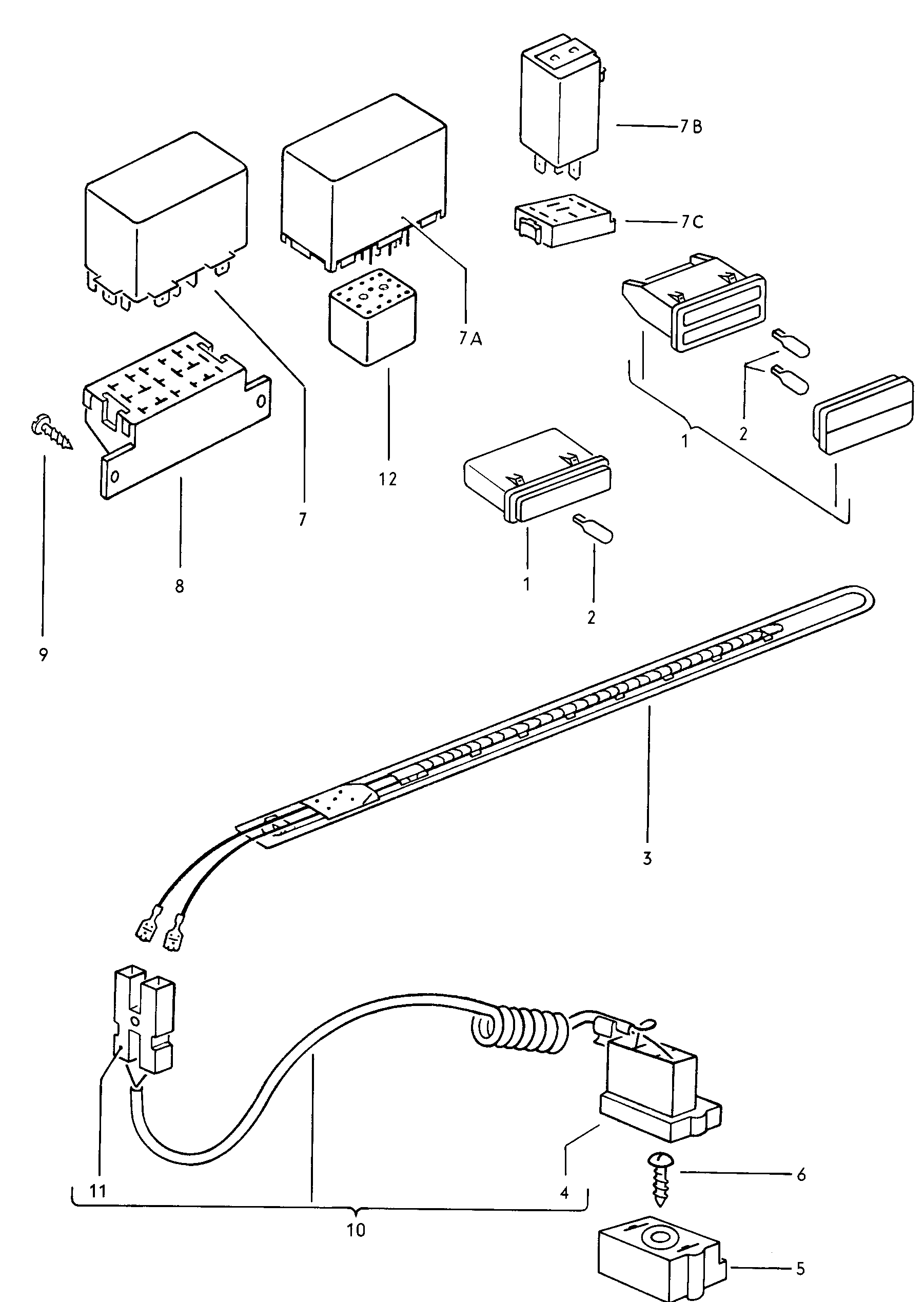 Volkswagen Golf (1982 - 1984) - Rear wiring set