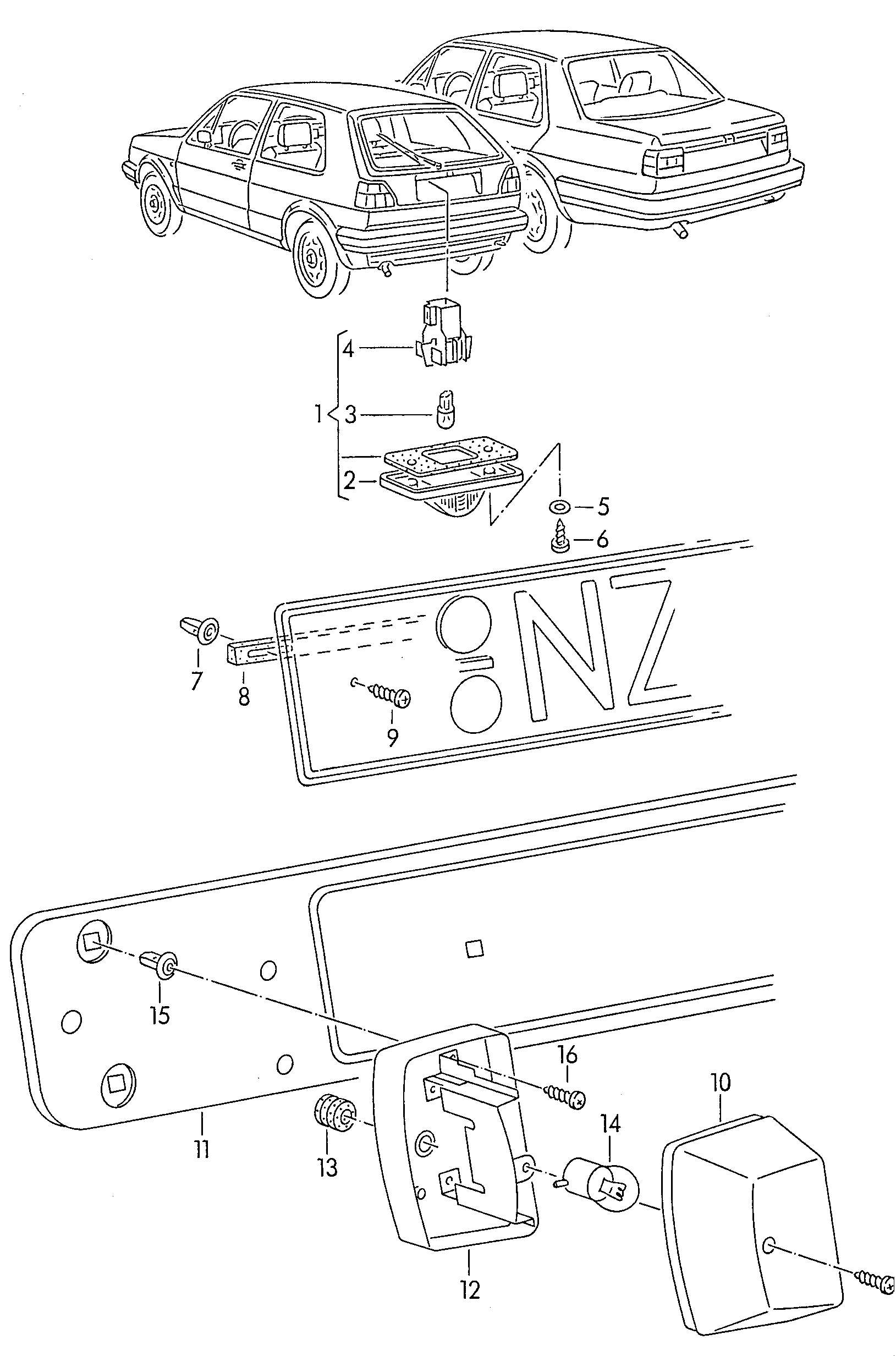 Licence plate light