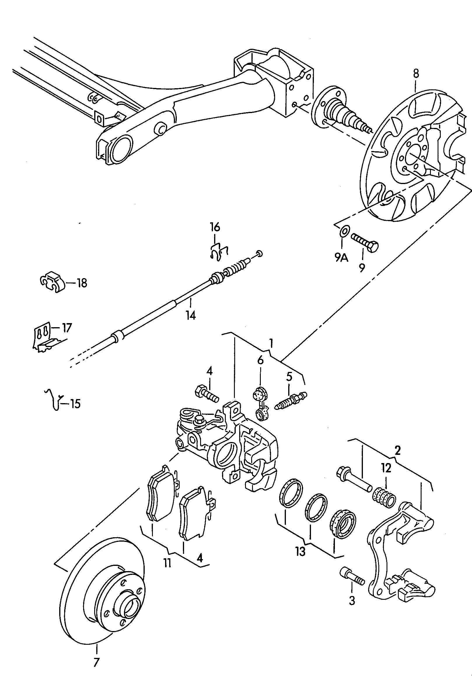Volkswagen Golf (1997 - 1998) - Disc brake
