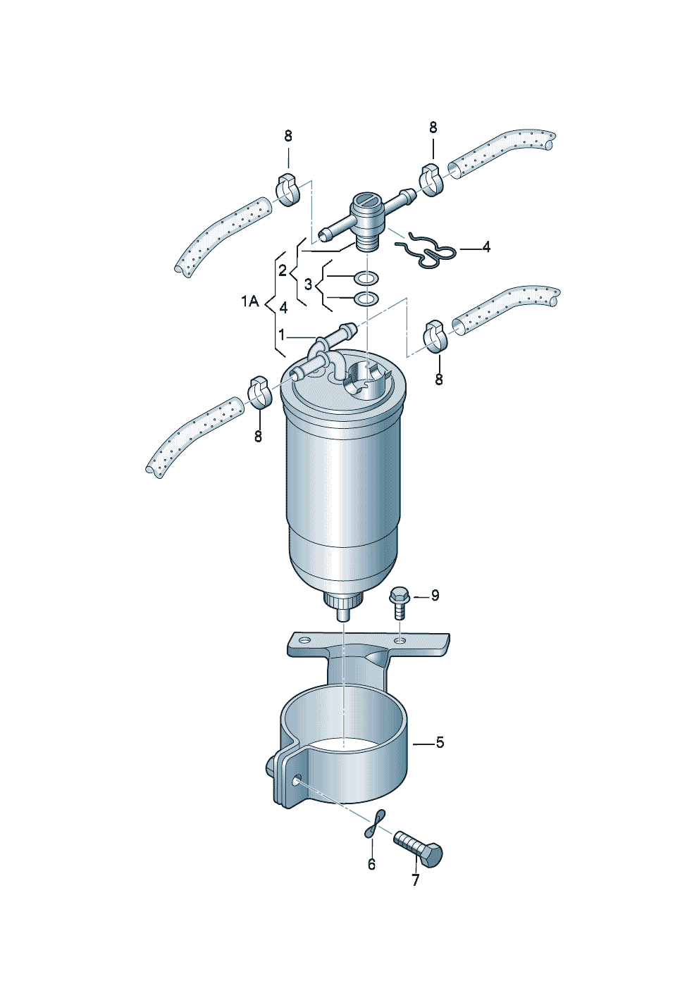 Volkswagen Golf/Golf R32 (2003 - 2006) - Fuel filter