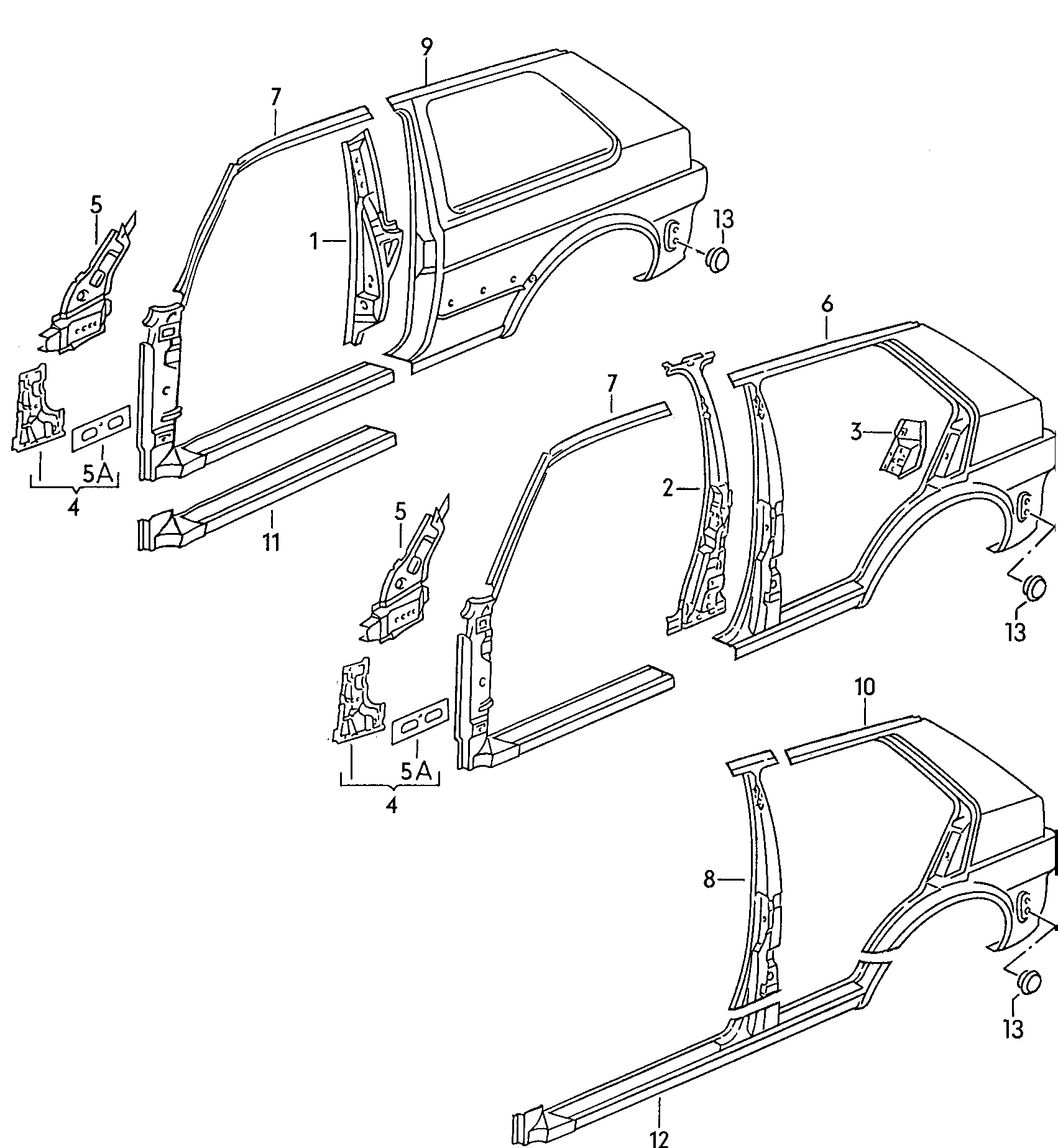 Side member. Wheel housing