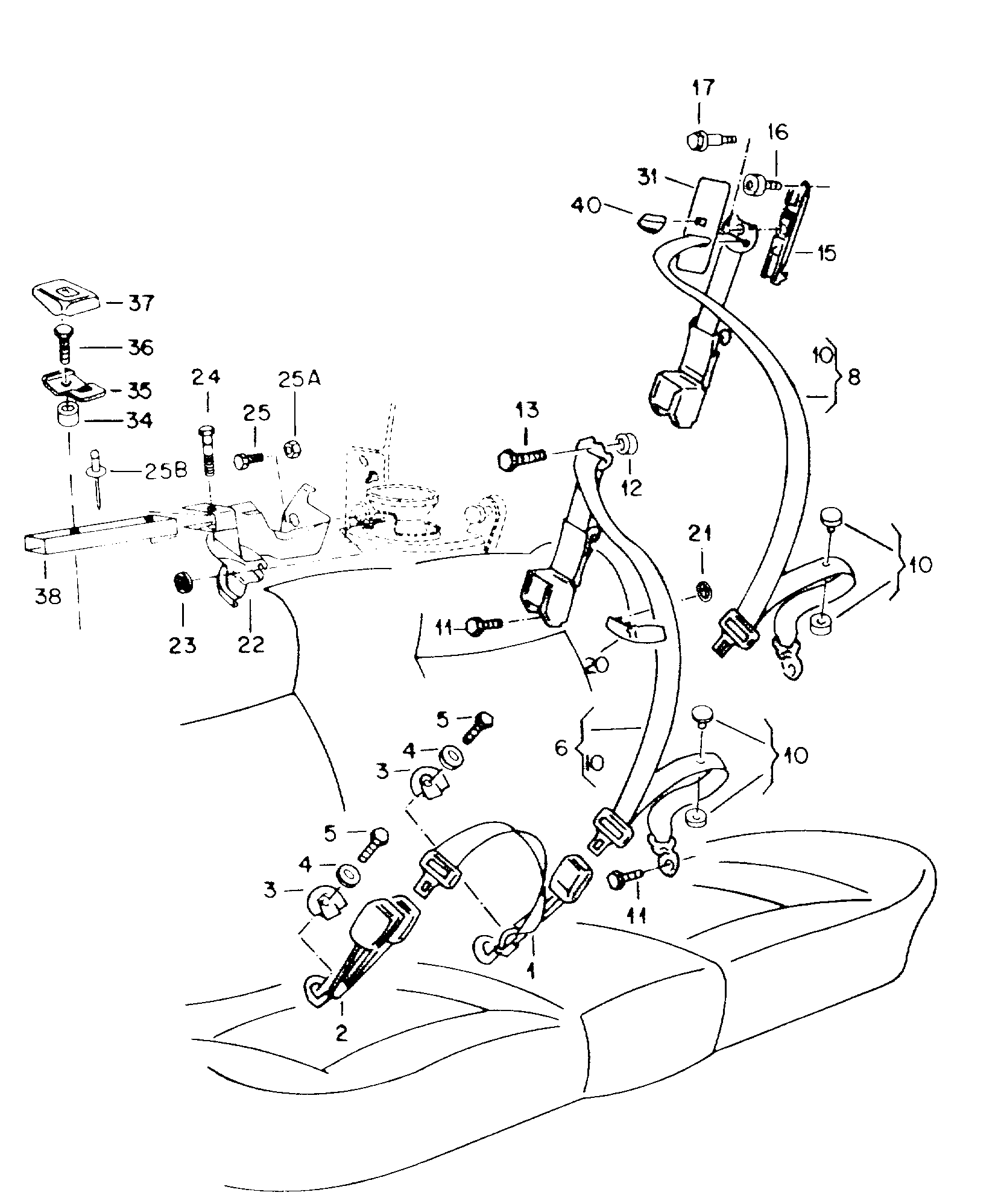 Volkswagen Golf (1993 - 1996) - Dashboard. dashboard fittings