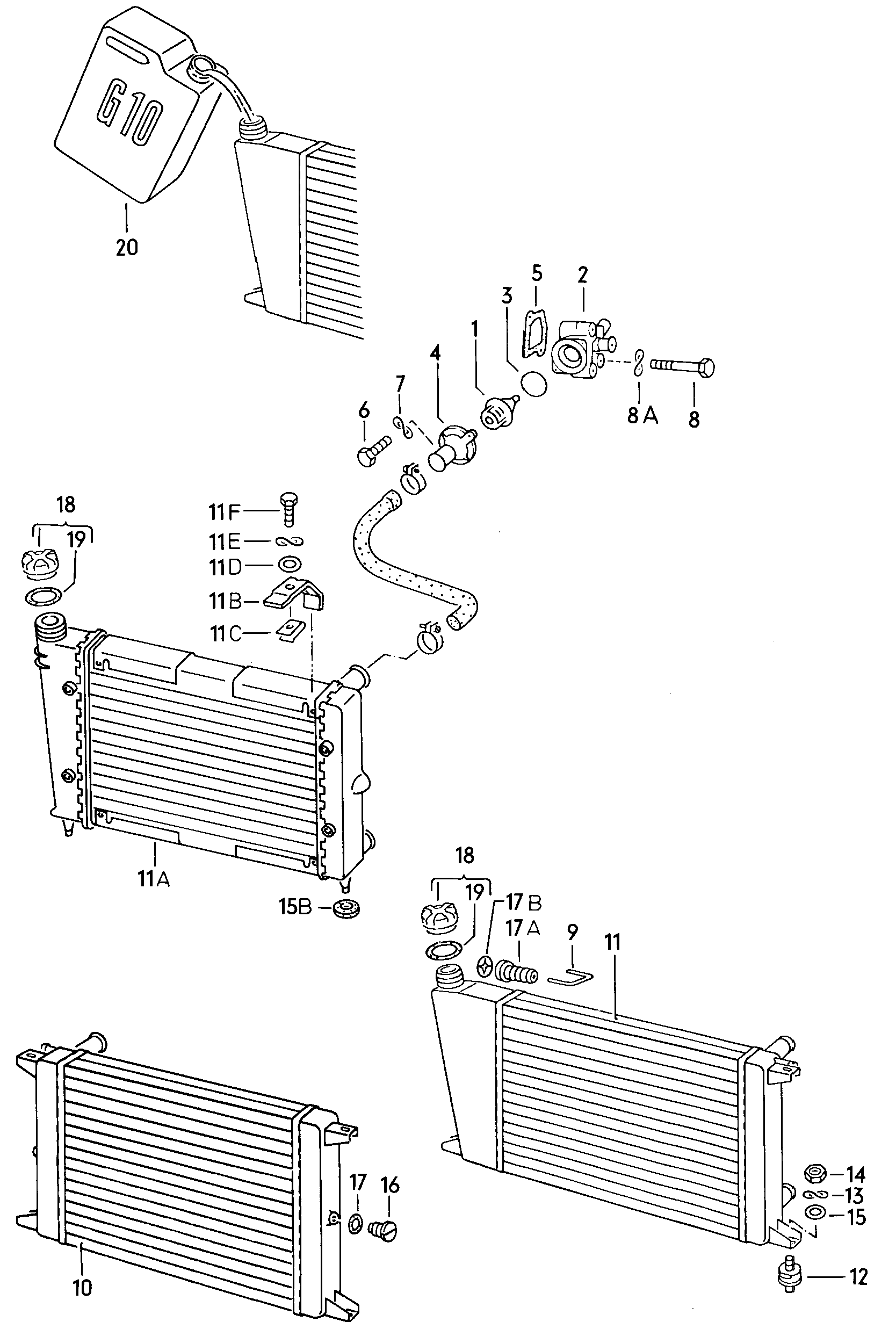 Volkswagen Golf (1981) - Coolant pump
