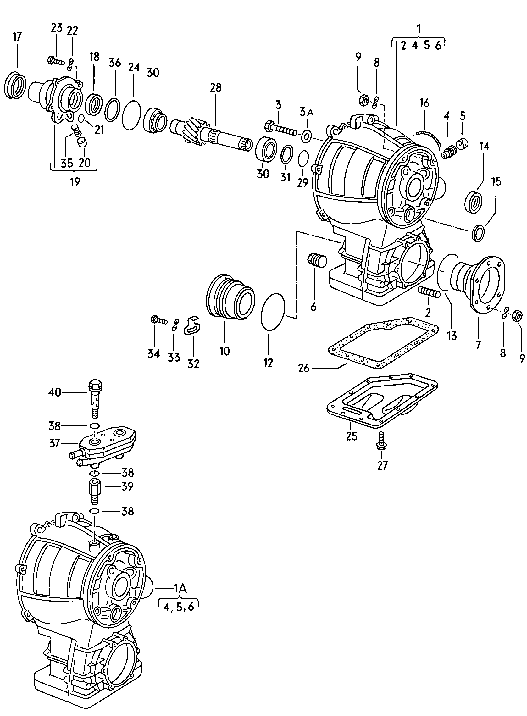 Pinion gear set. for 5 speed manual transmiss.. Differential
