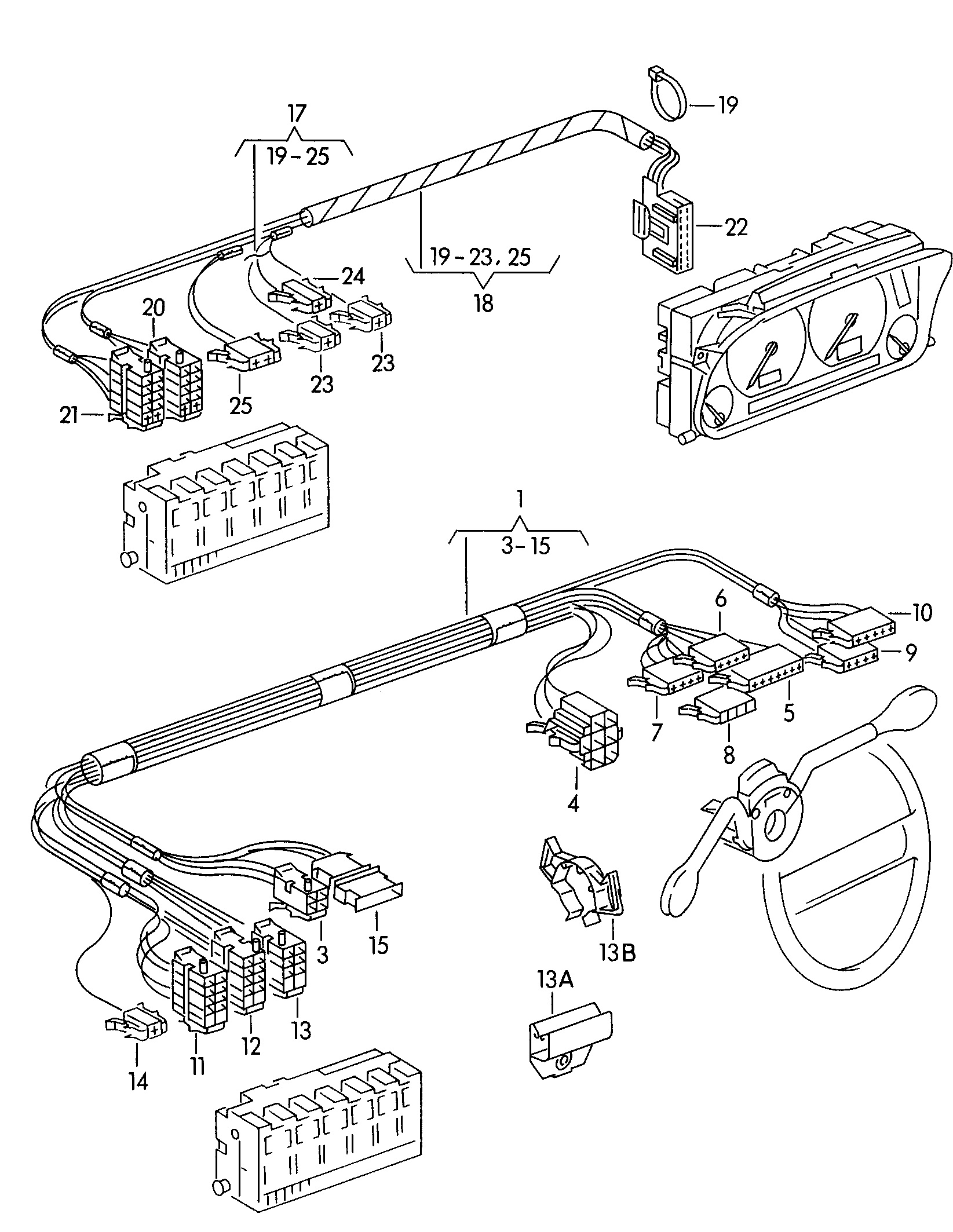 Volkswagen Golf (1997 - 1998) - Wiring set for engine