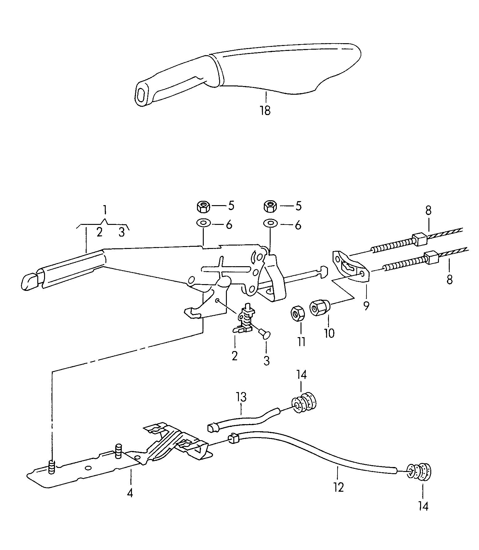 Volkswagen Golf (1997 - 1998) - Selector mechanism