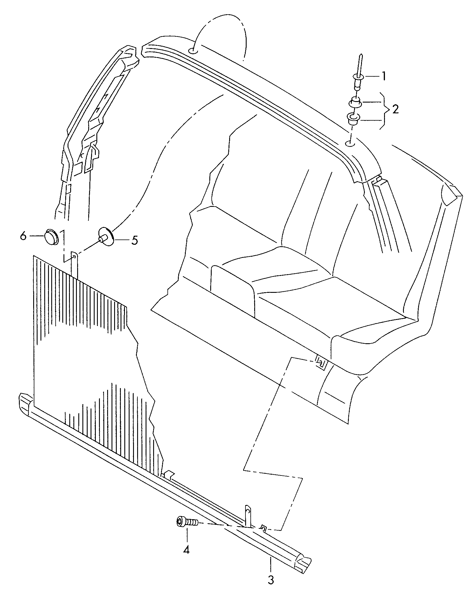 Volkswagen Golf Cabriolet (1994 - 1998) - Central locking system for doors