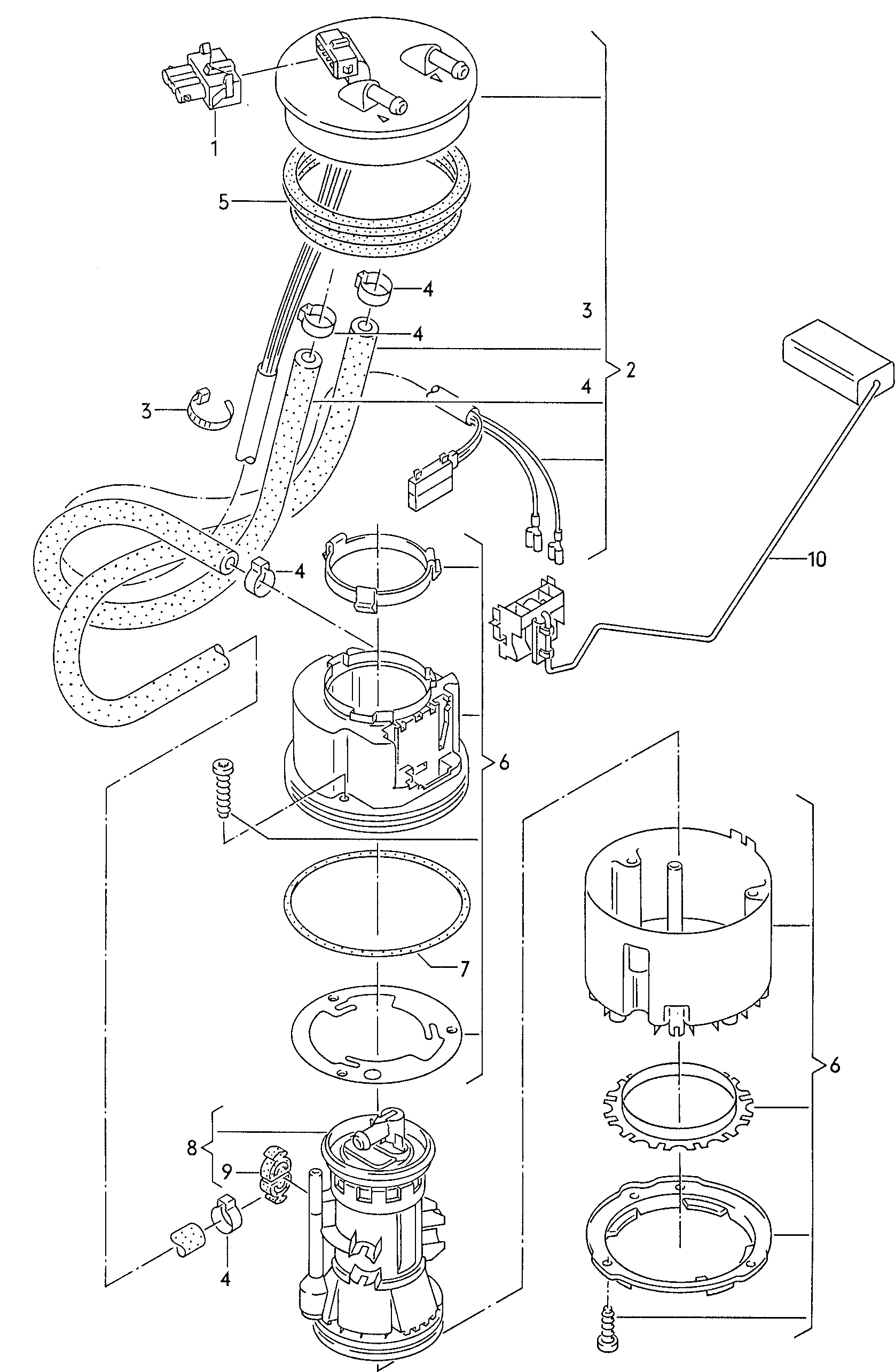 For models with analogue clock. for vehicles without clock. Instrument housing and mounting parts