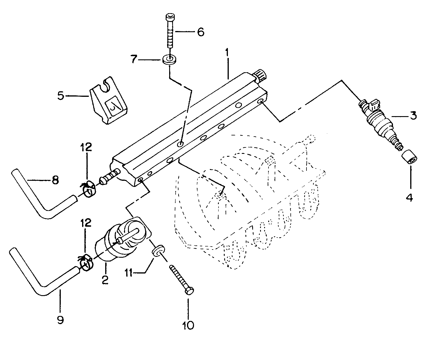 Volkswagen Golf (1993 - 1996) - Vacuum system