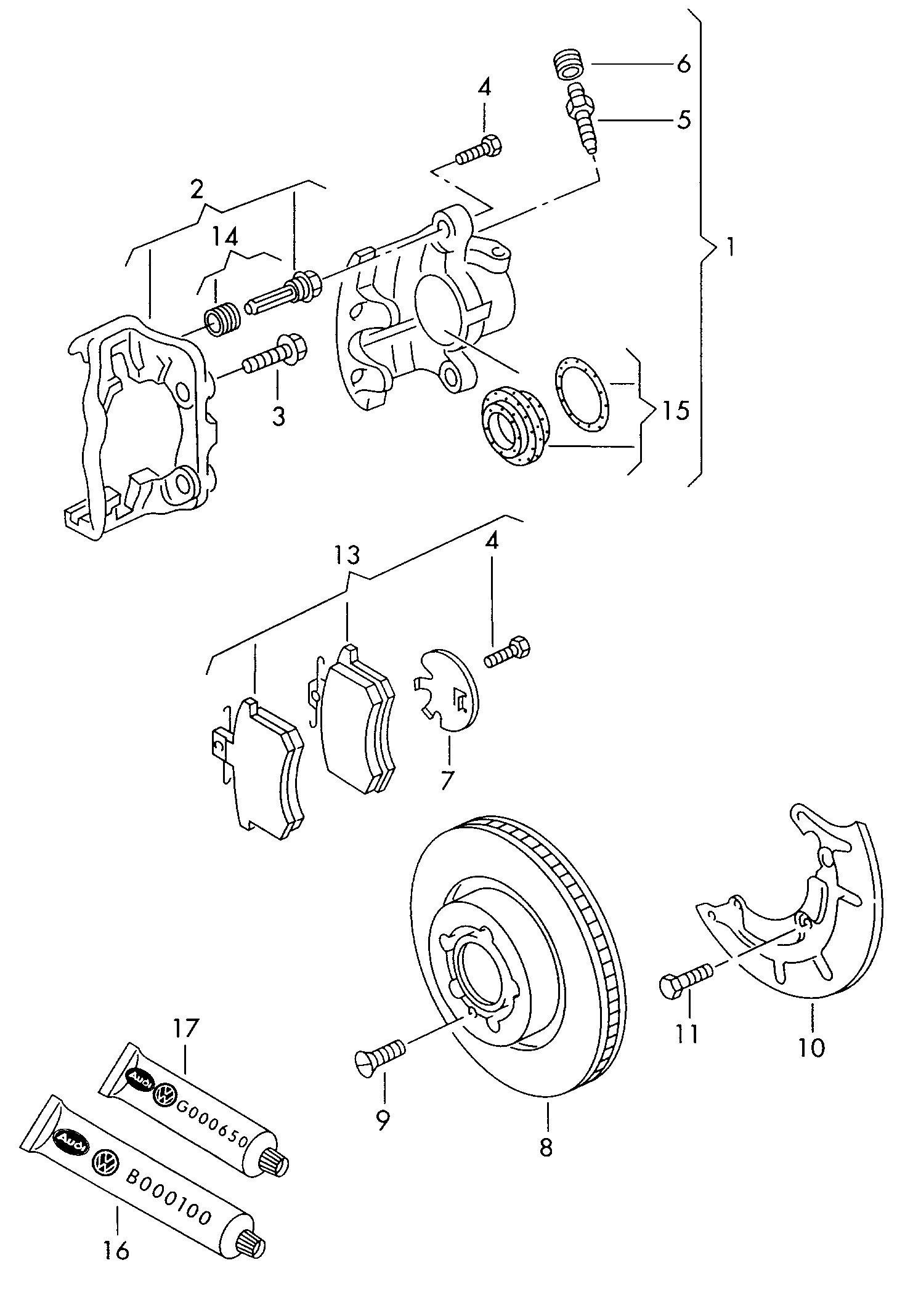 Volkswagen Golf (1996) - Disc brake