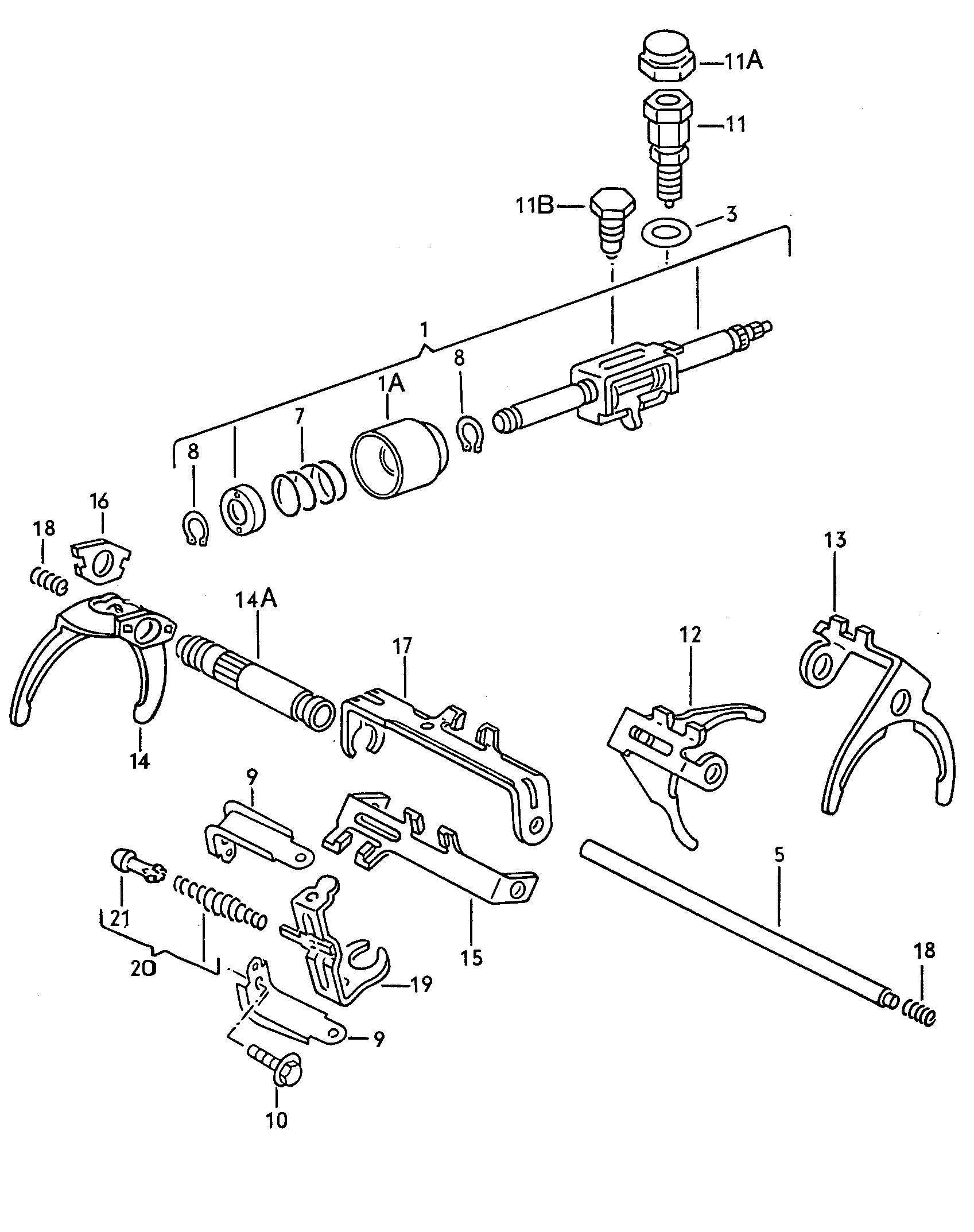 For 4-speed manual gearbox. gears and shafts