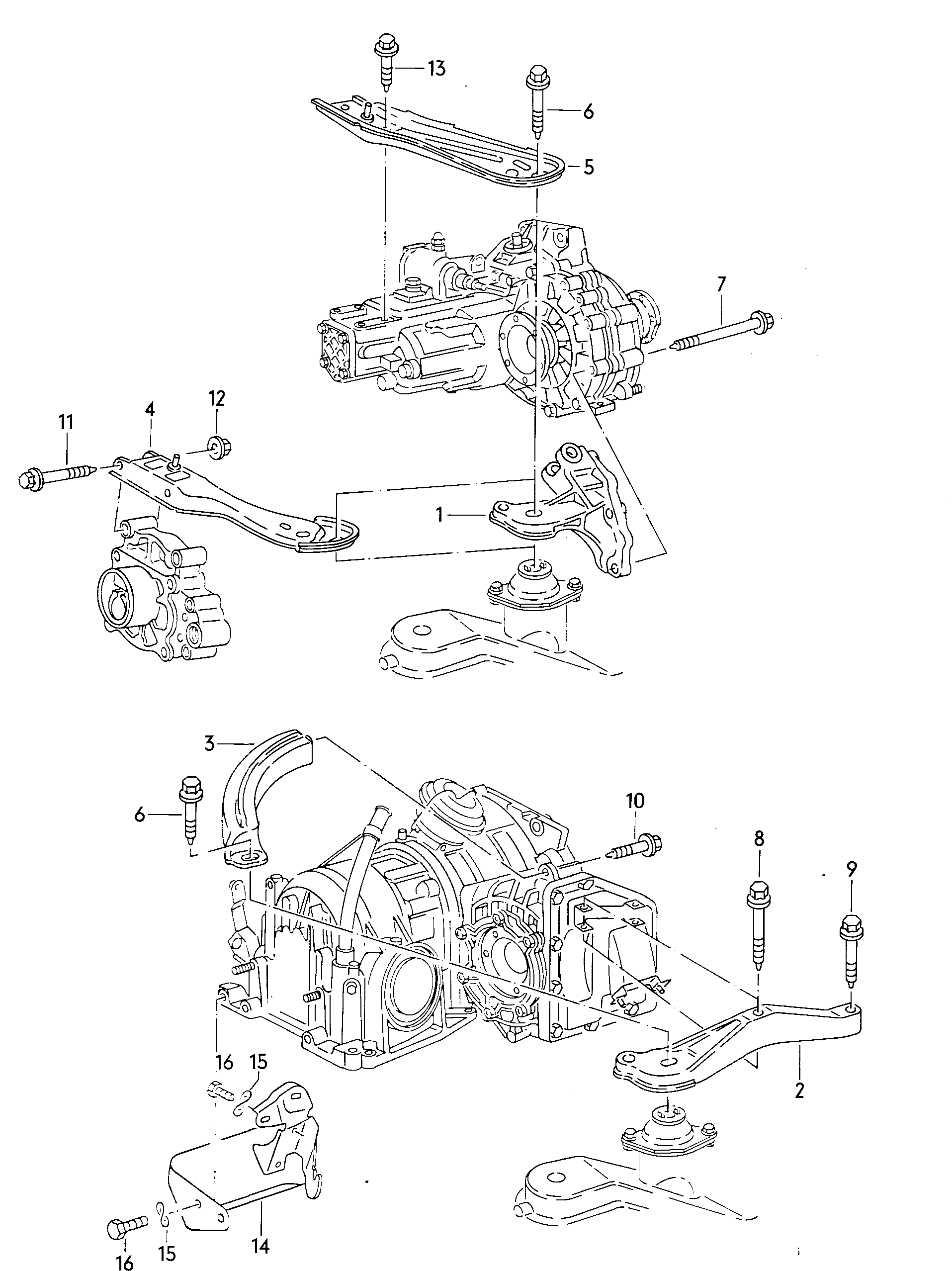 Transmission securing parts