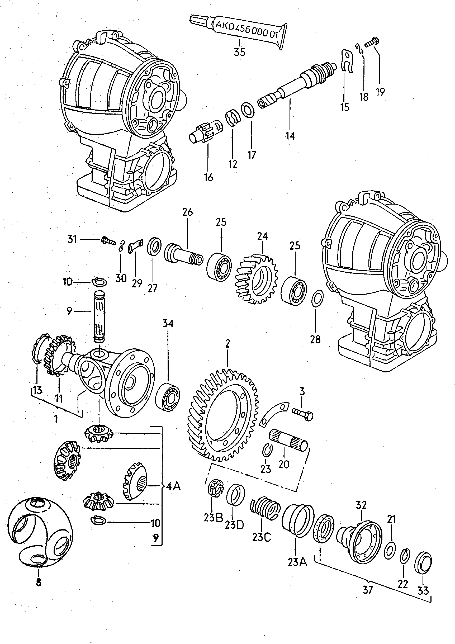 Pinion gear set. for 5 speed manual transmiss.. Differential