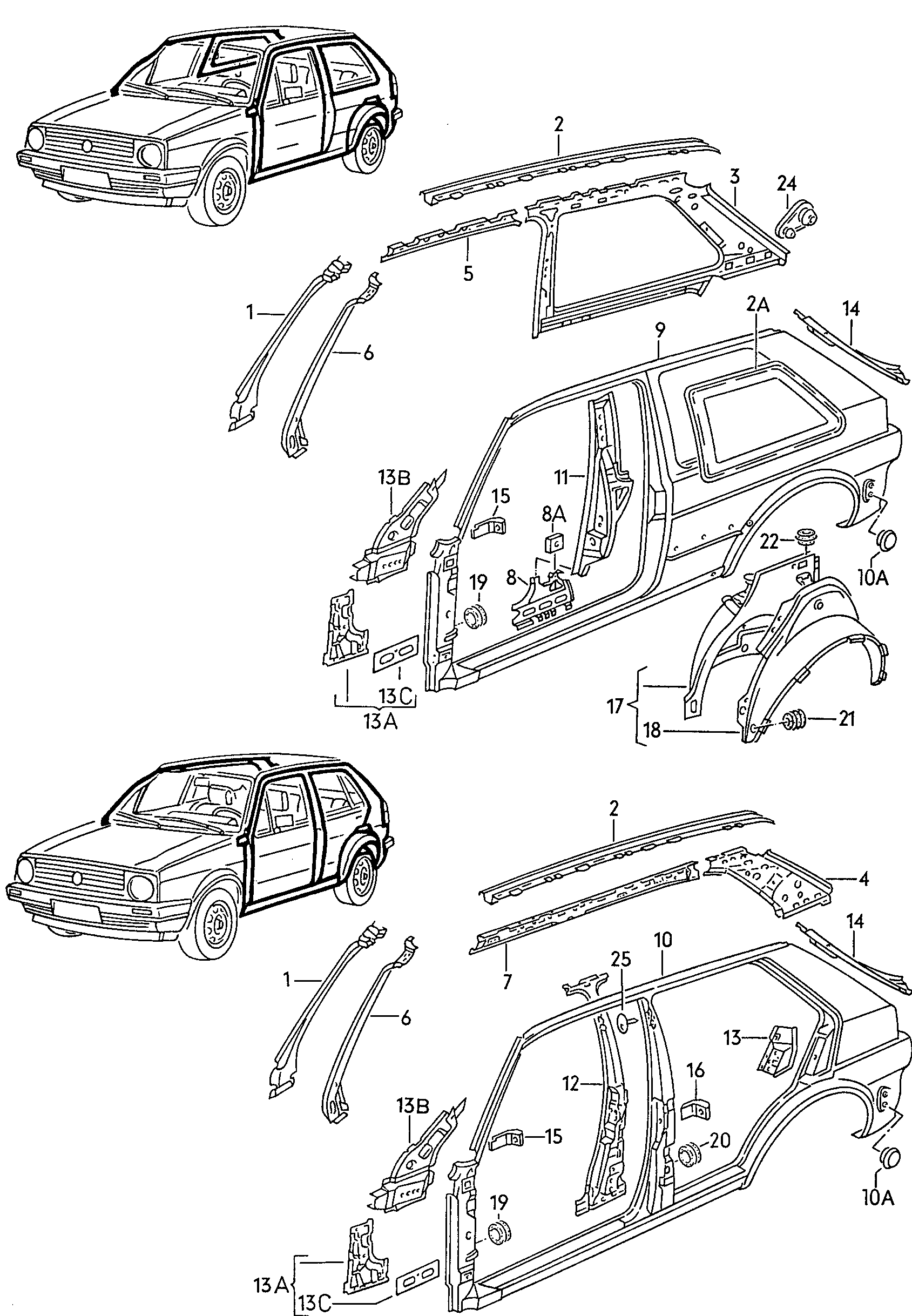 Side member. Wheel housing