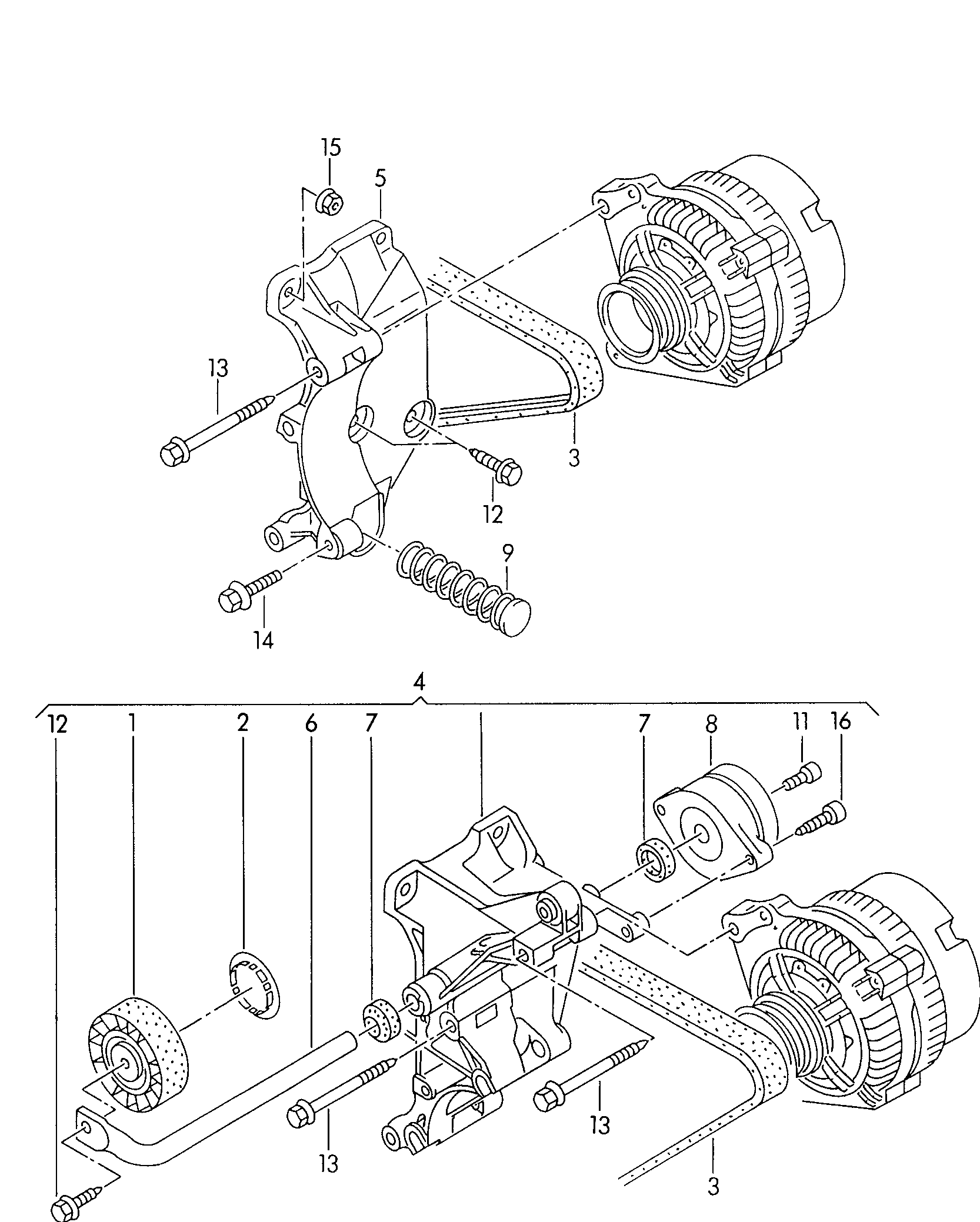 Volkswagen Golf (1993 - 1996) - Alternator versions