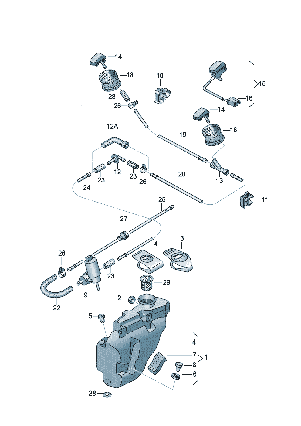 Volkswagen Golf (1997 - 1998) - Windshield wiper