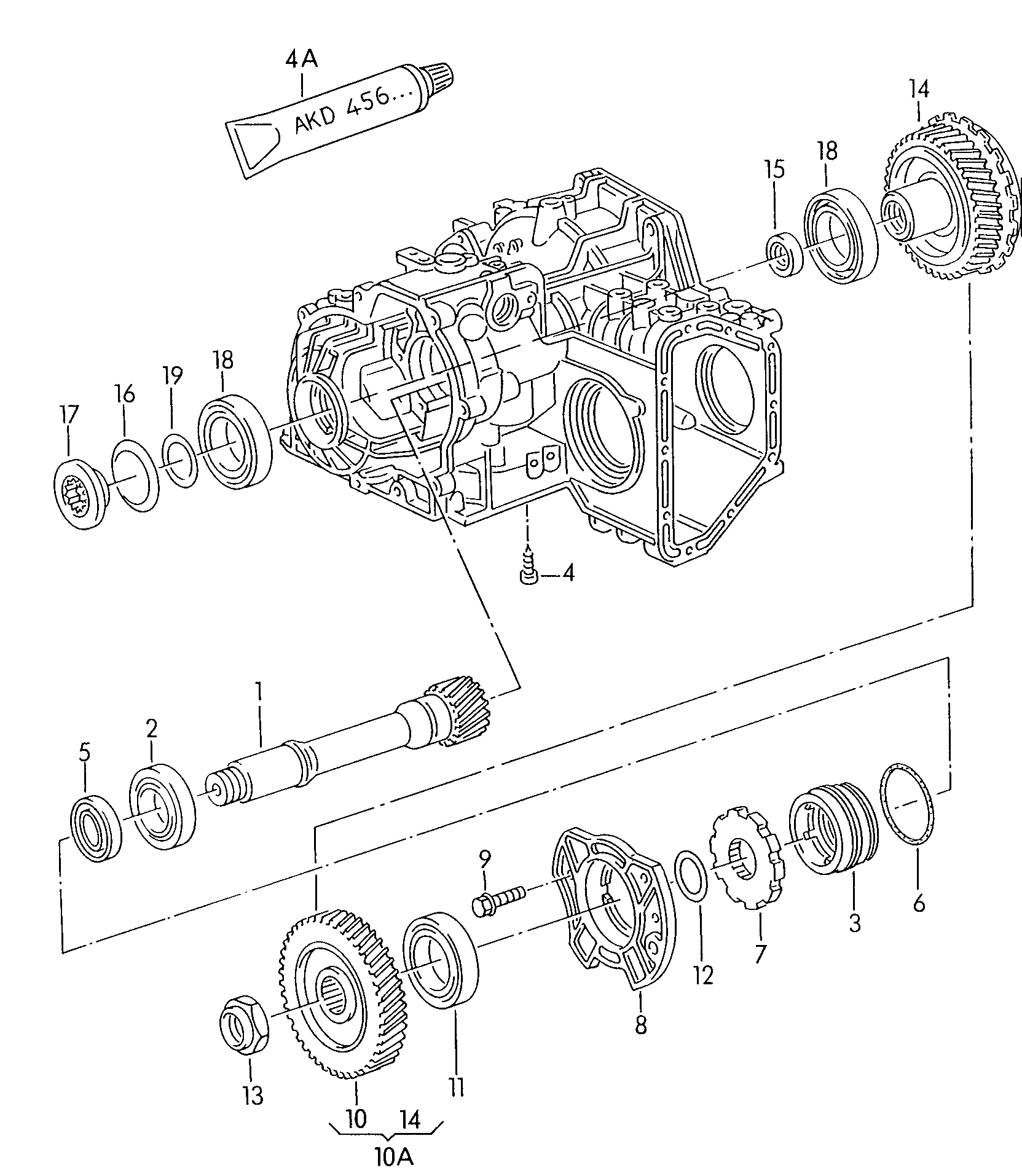 Volkswagen Golf (1993 - 1996) - Oil pump. for 4-speed automatic gearbox