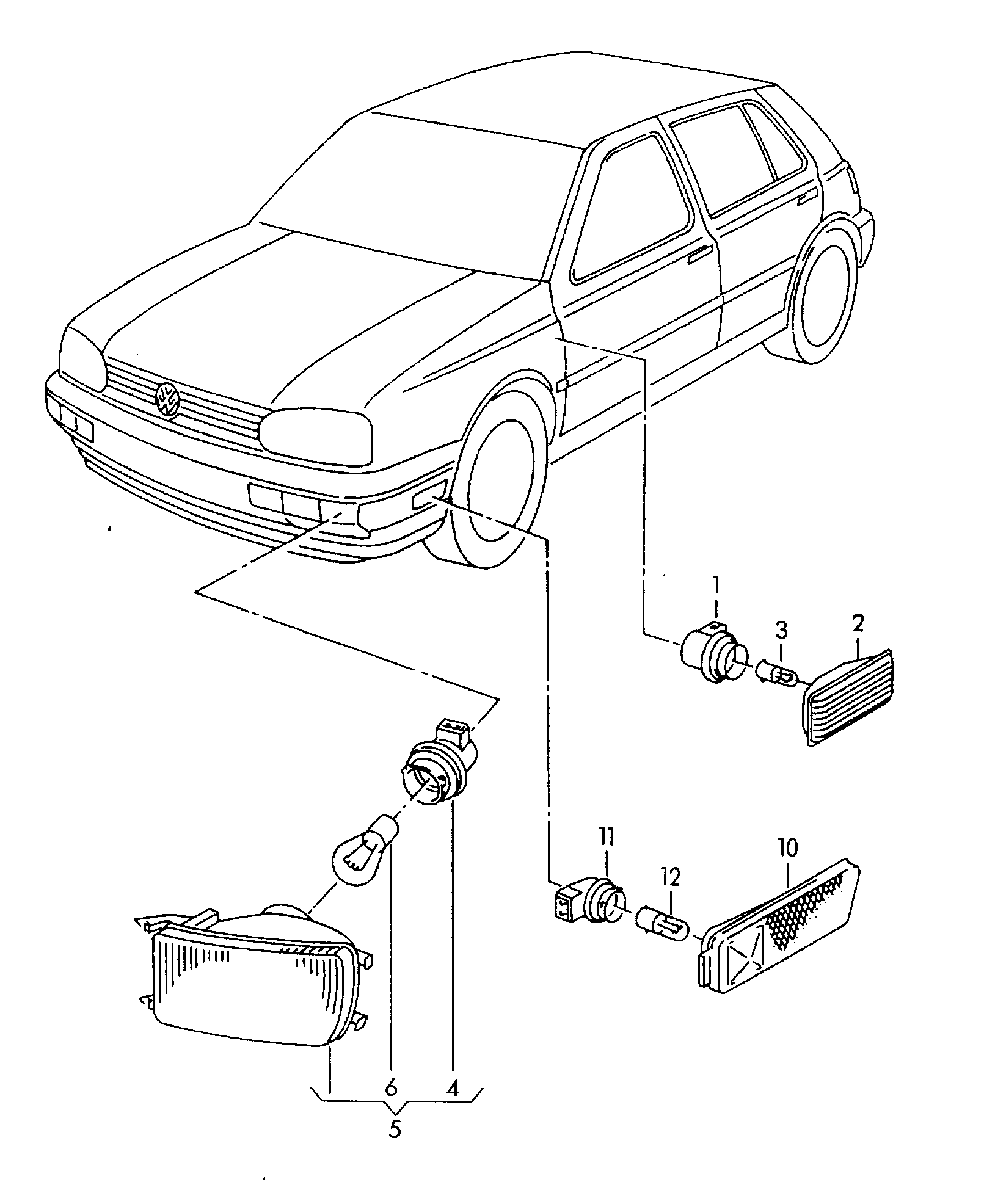 Volkswagen Golf (1997 - 1998) - Turn signal indicator