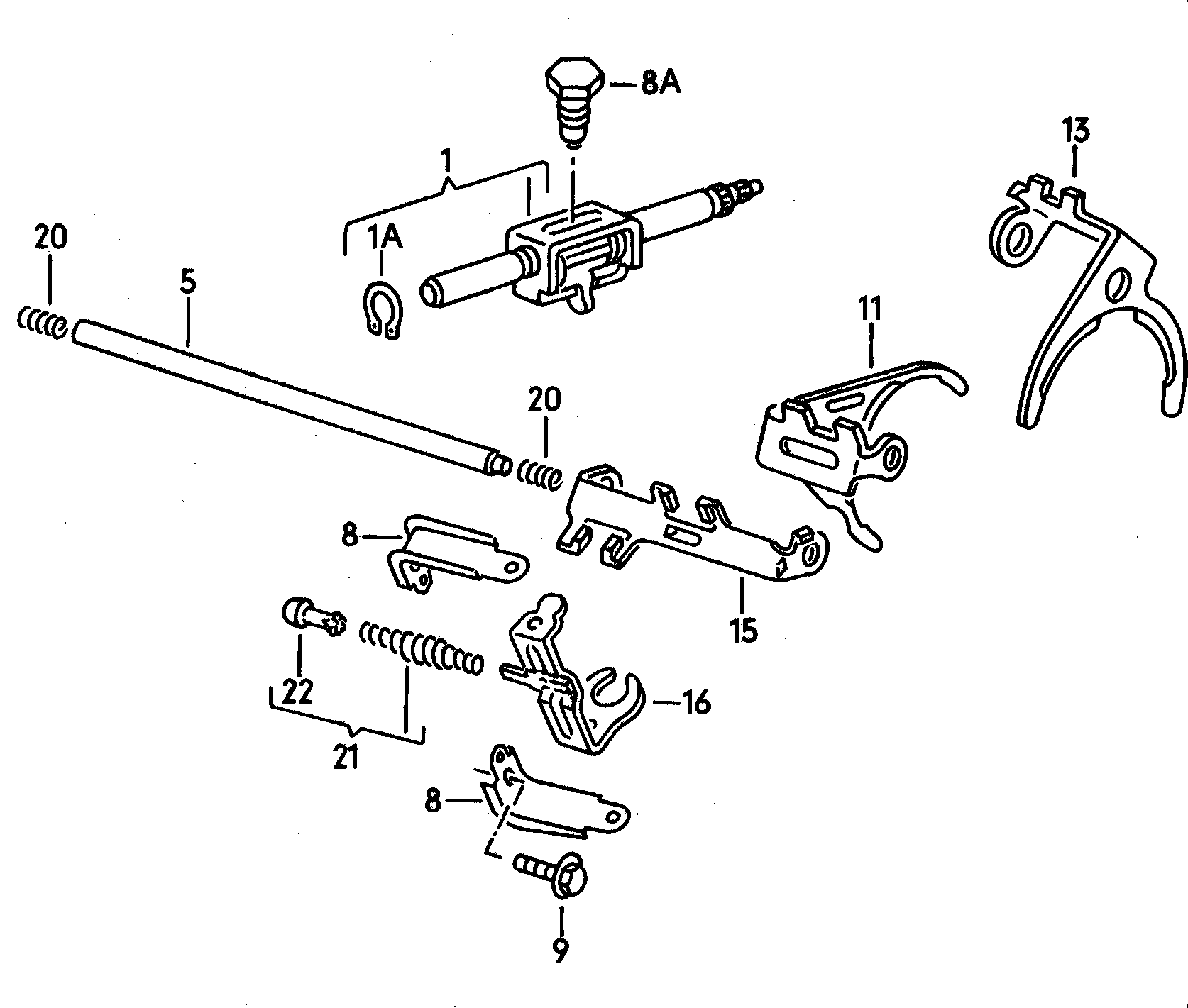For 4-speed manual gearbox. gears and shafts