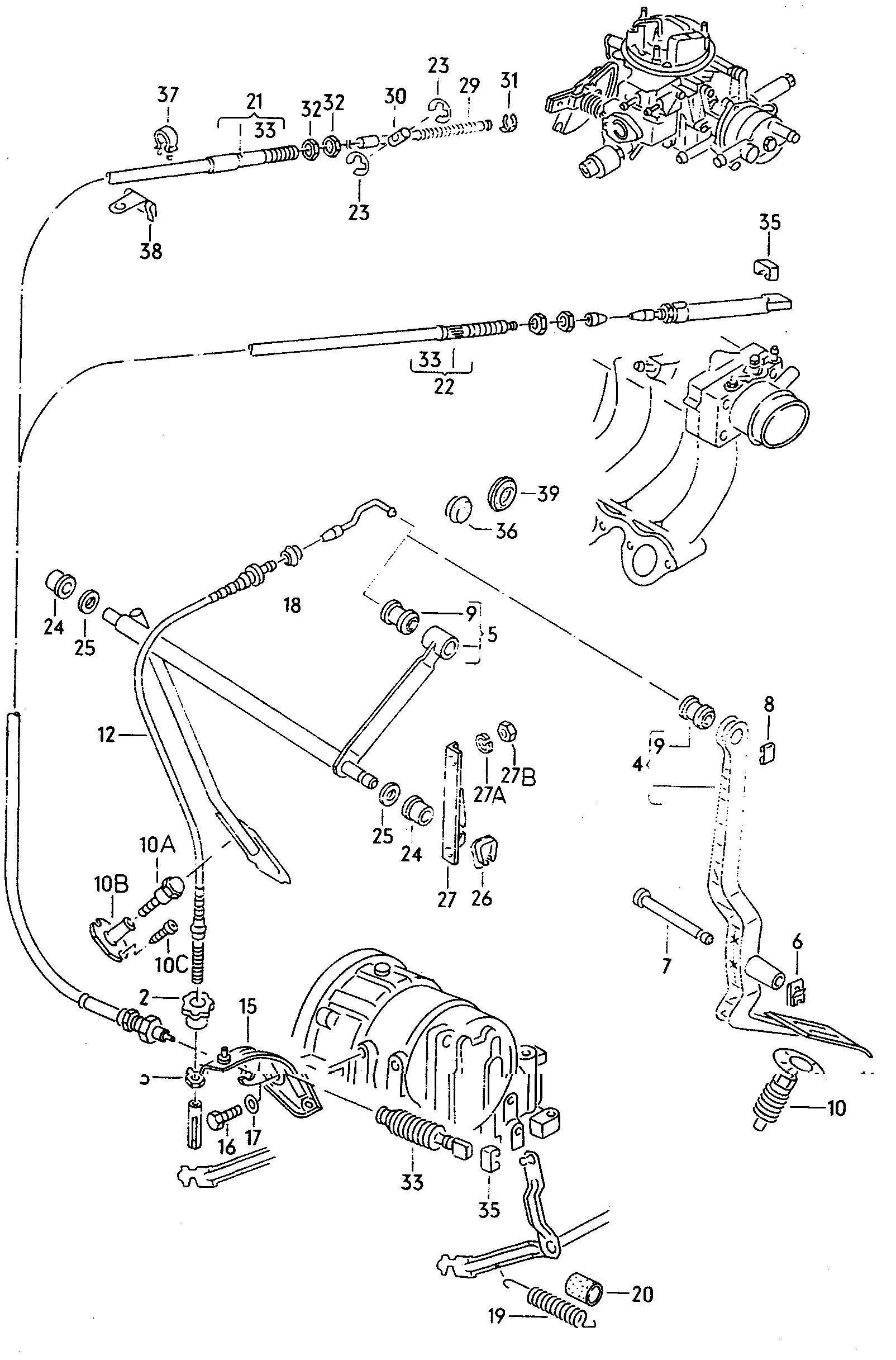 Bracket for pedal cluster. brake pedal