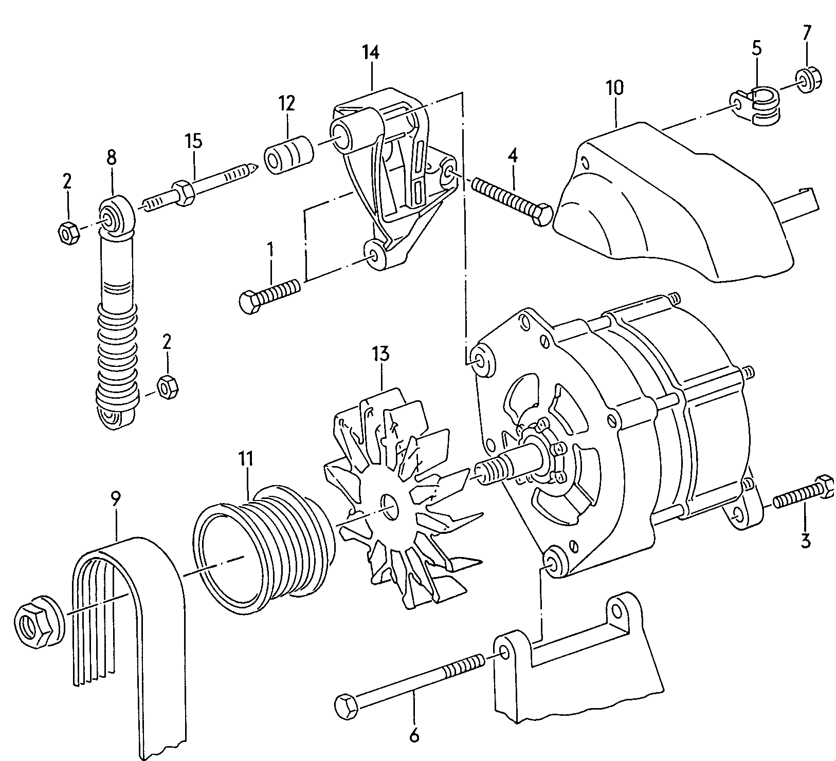 Volkswagen Golf/Var.-syn./Rall./Coun. (1986 - 1991) - Alternator versions