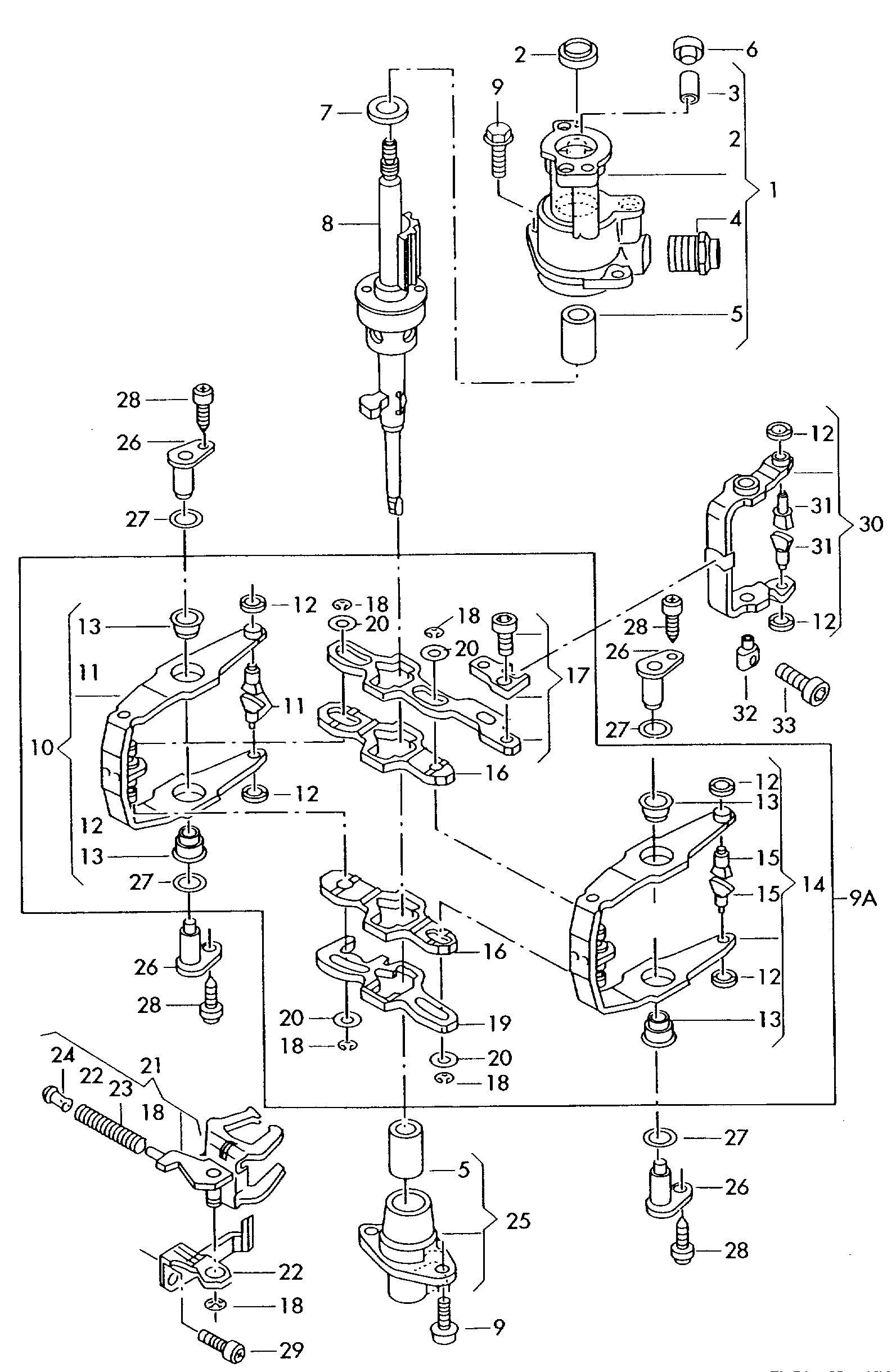 For 5 speed manual transmiss.. gears and shafts