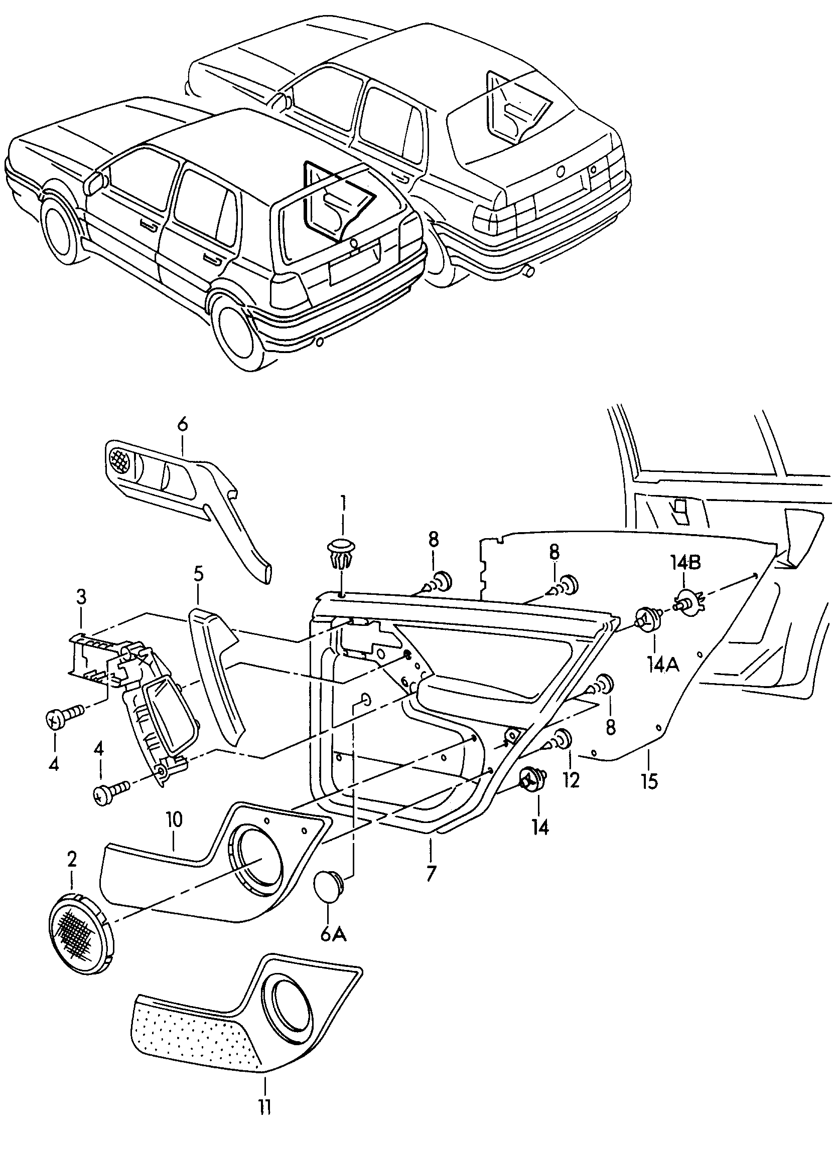 Volkswagen Golf (1997 - 1998) - Door panel