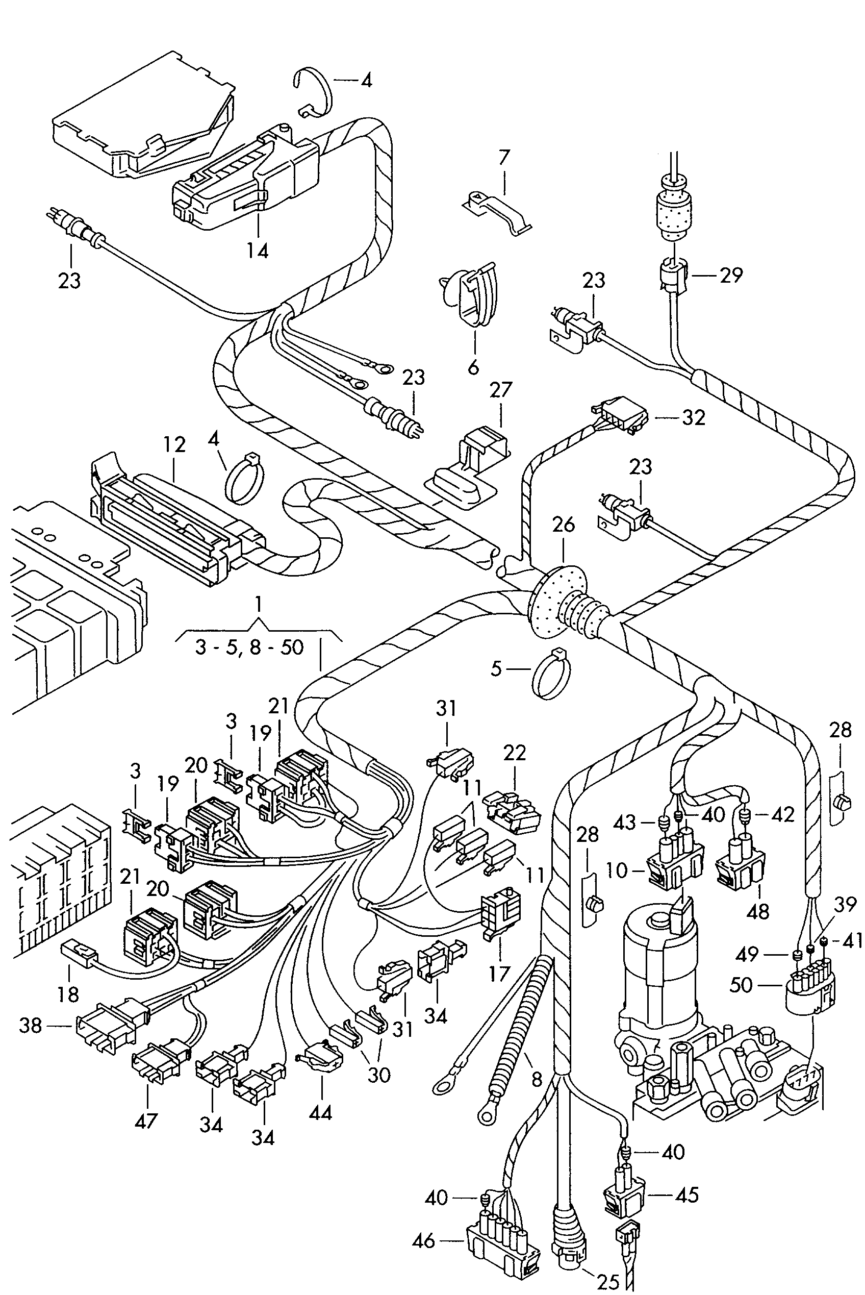 Volkswagen Golf (1997 - 1998) - Wiring set for engine
