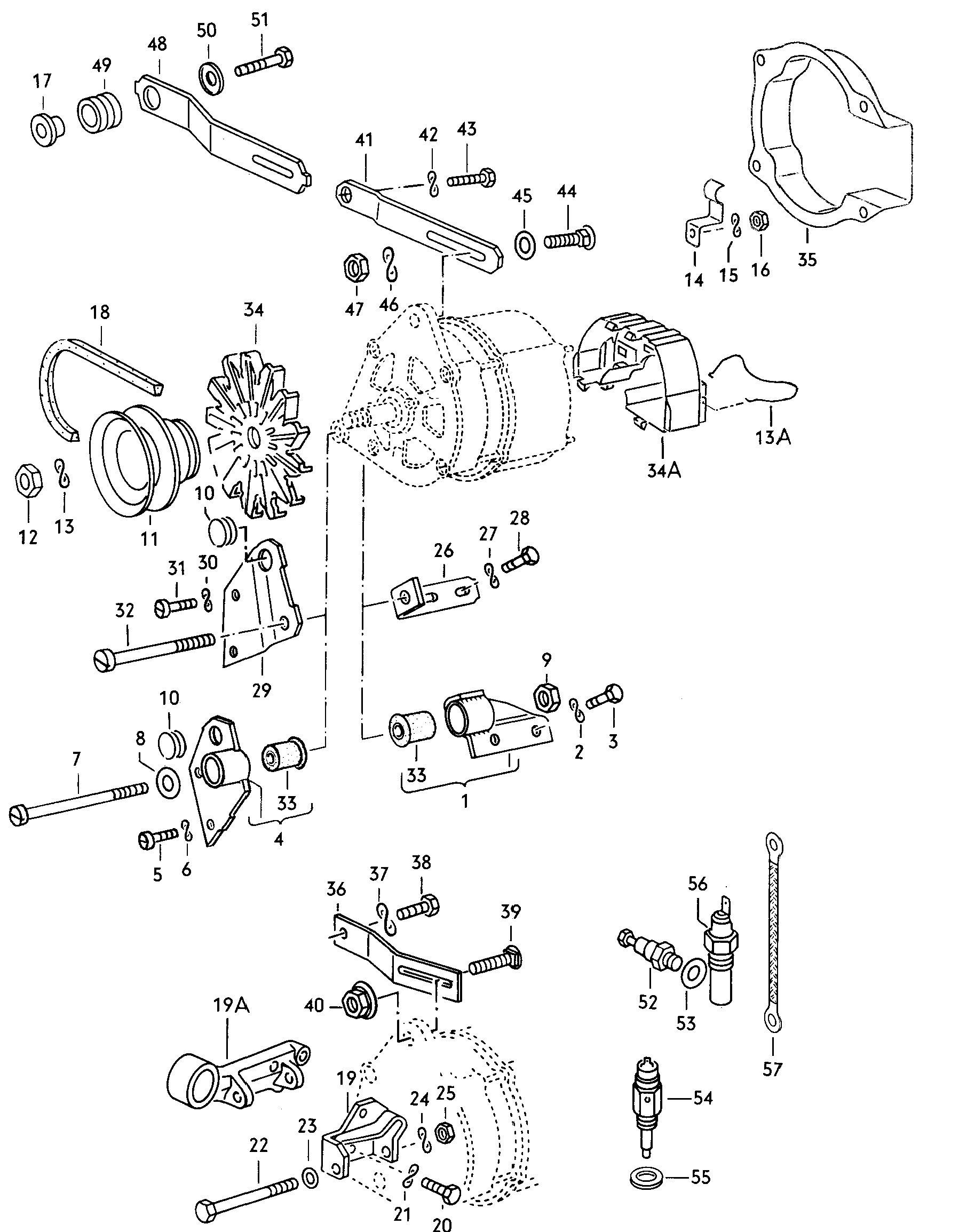 Volkswagen Golf (1977 - 1978) - Alternator versions