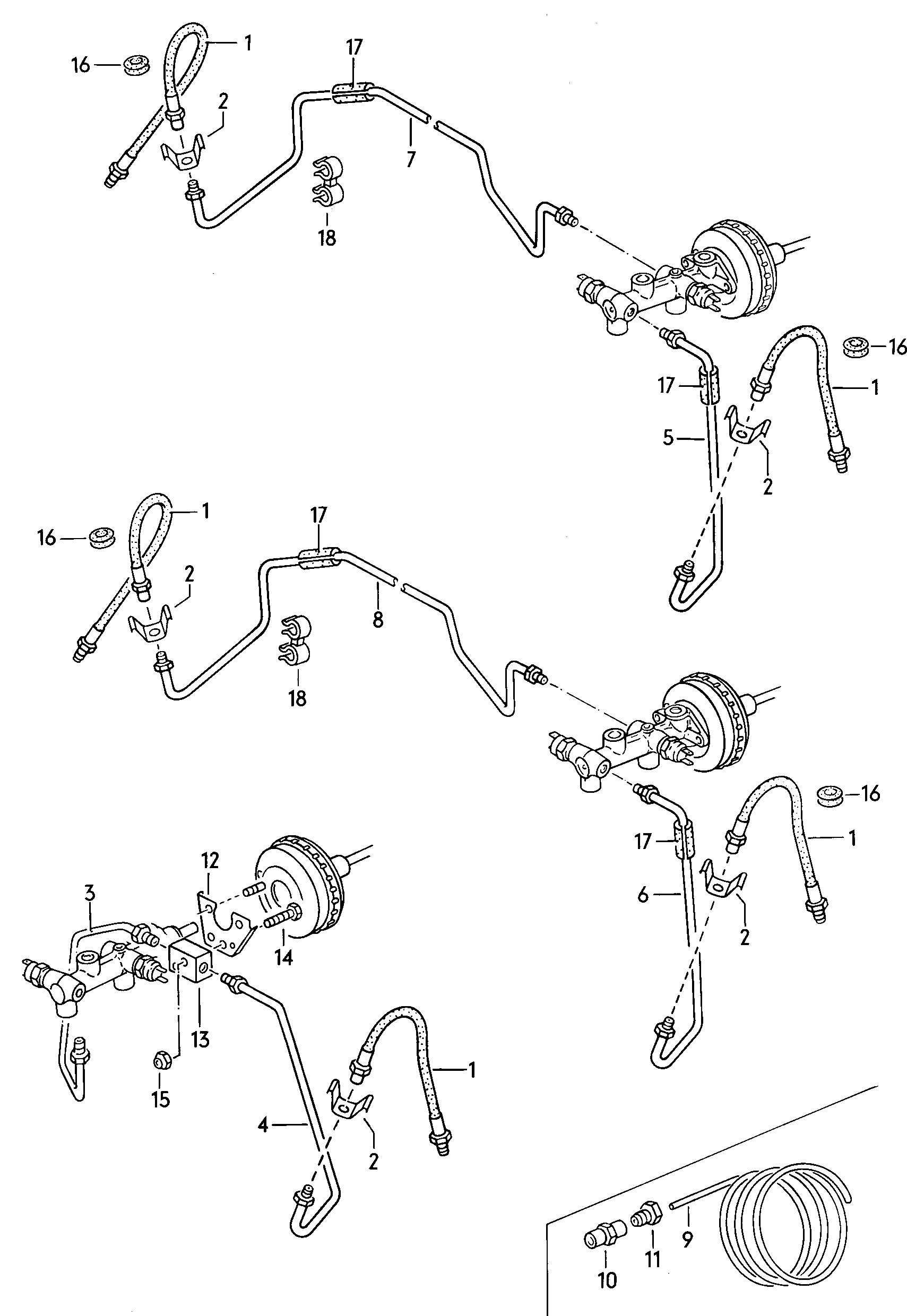 Volkswagen Golf (1982 - 1984) - Brake master cylinder