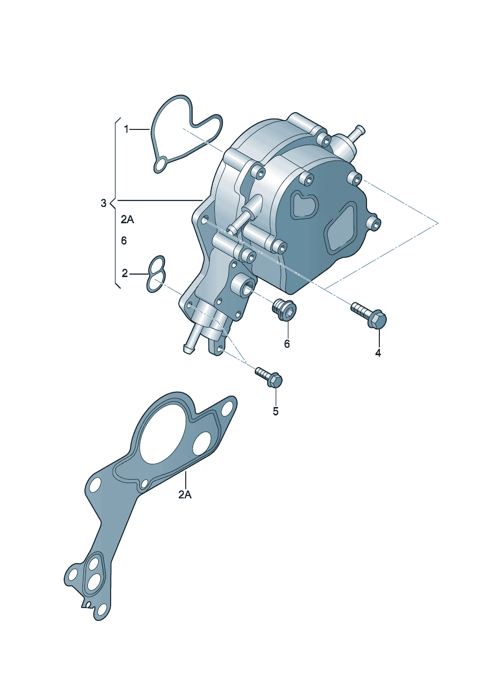 Volkswagen Golf/Golf R32 (1998 - 2001) - Vacuum pump