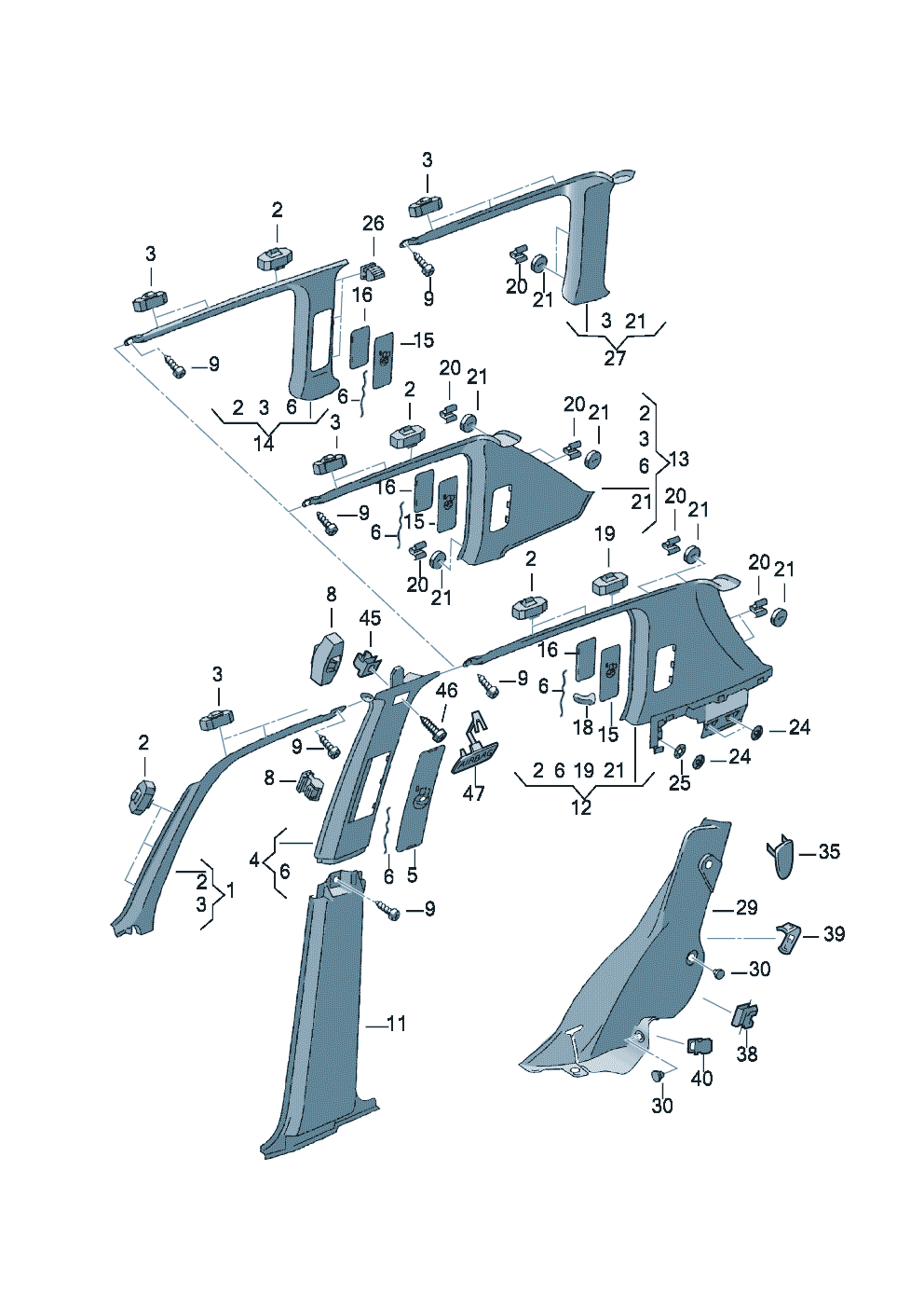 Volkswagen Golf (1997 - 1998) - Door panel
